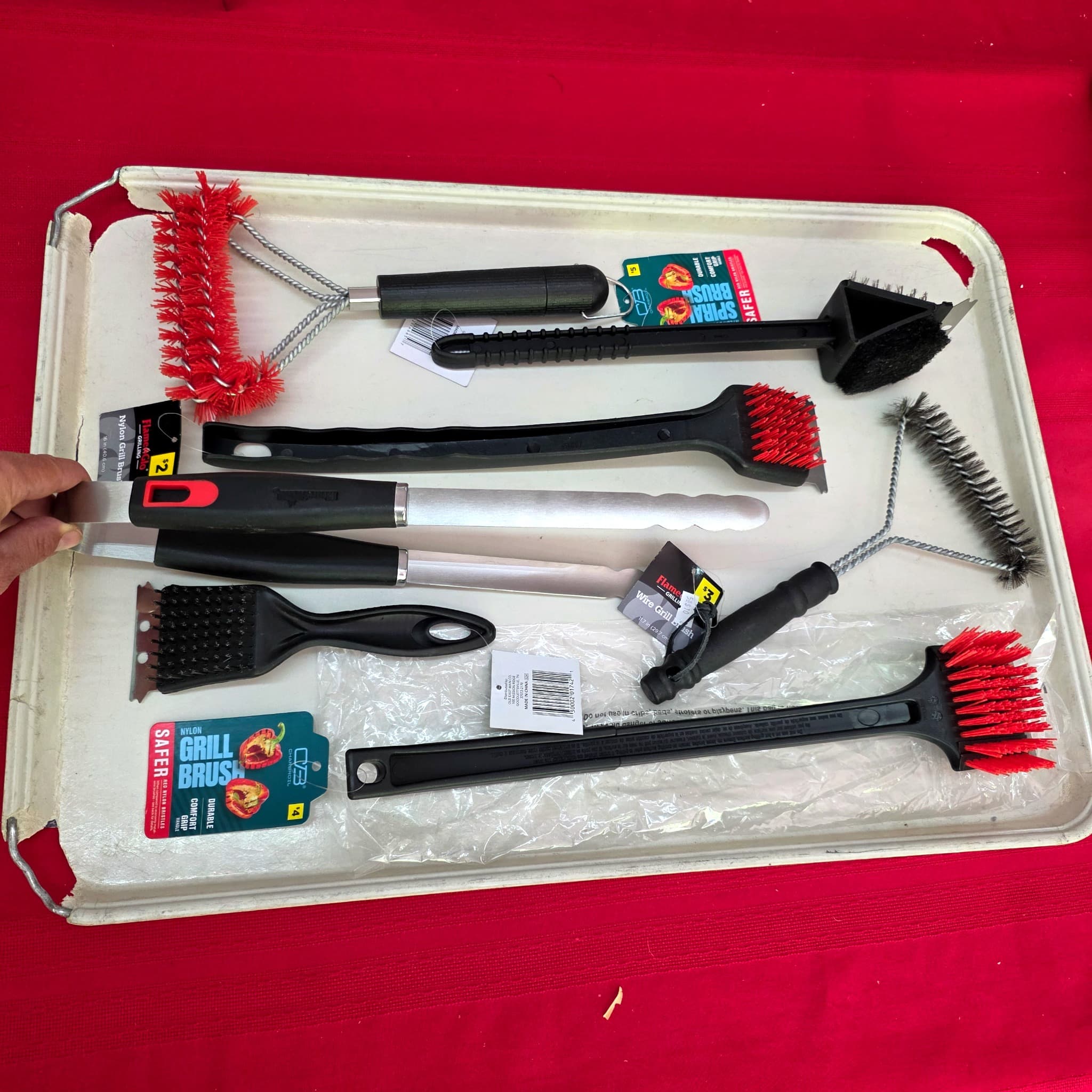 Grill Brush Set, 10-Piece, Brand New