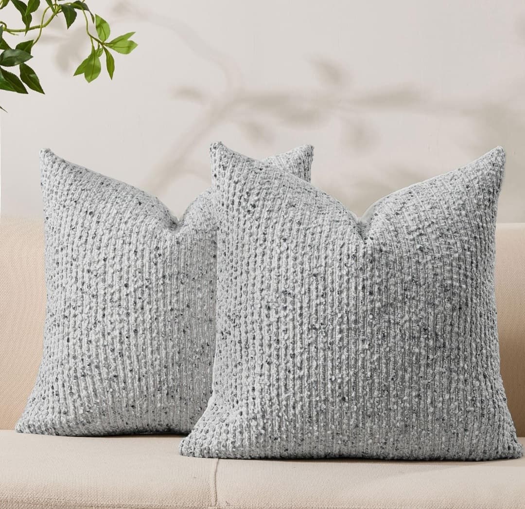 Throw Pillow Cover Set (2) - Blue/White - (18 x 18)
