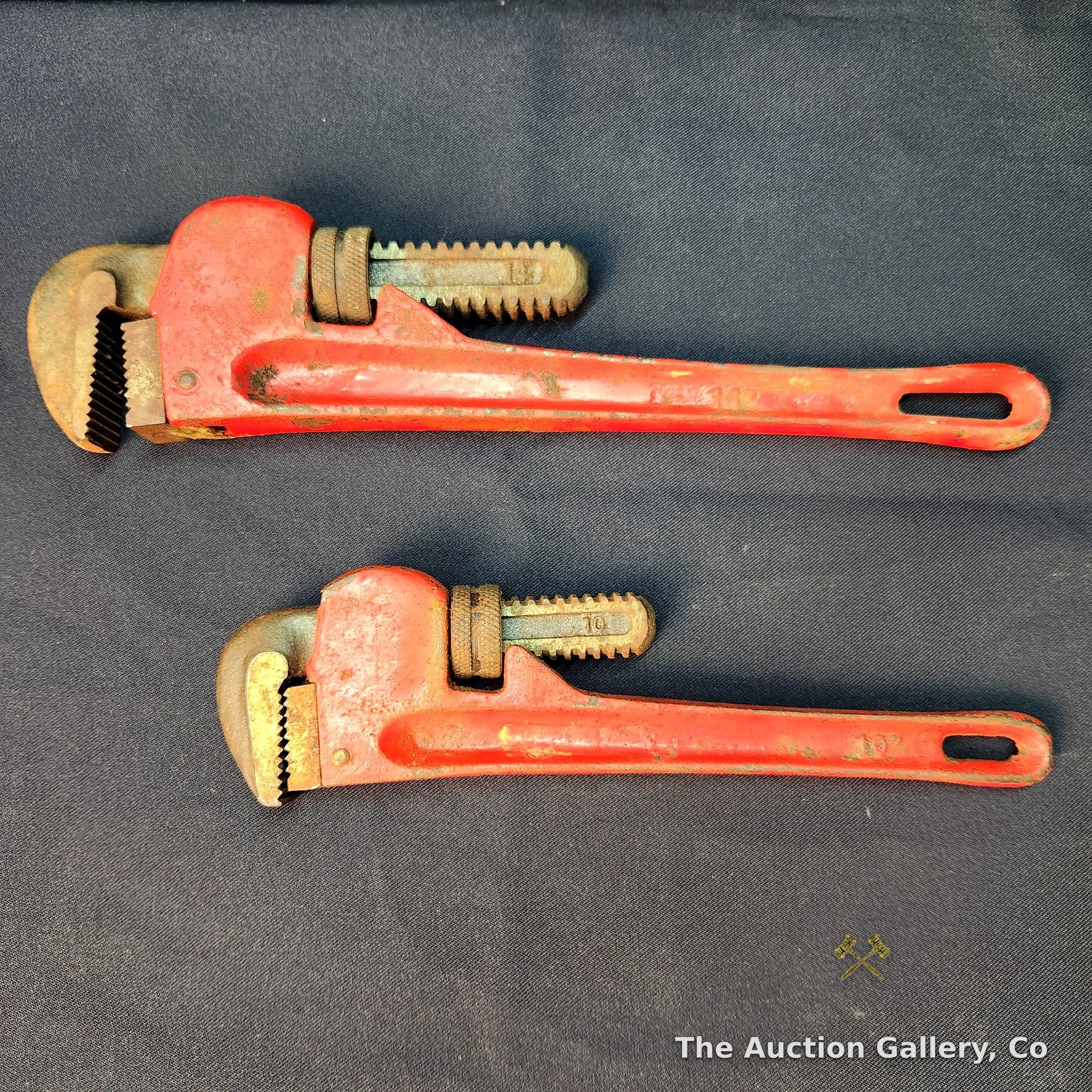 Pair of Red Pipe Wrenches
