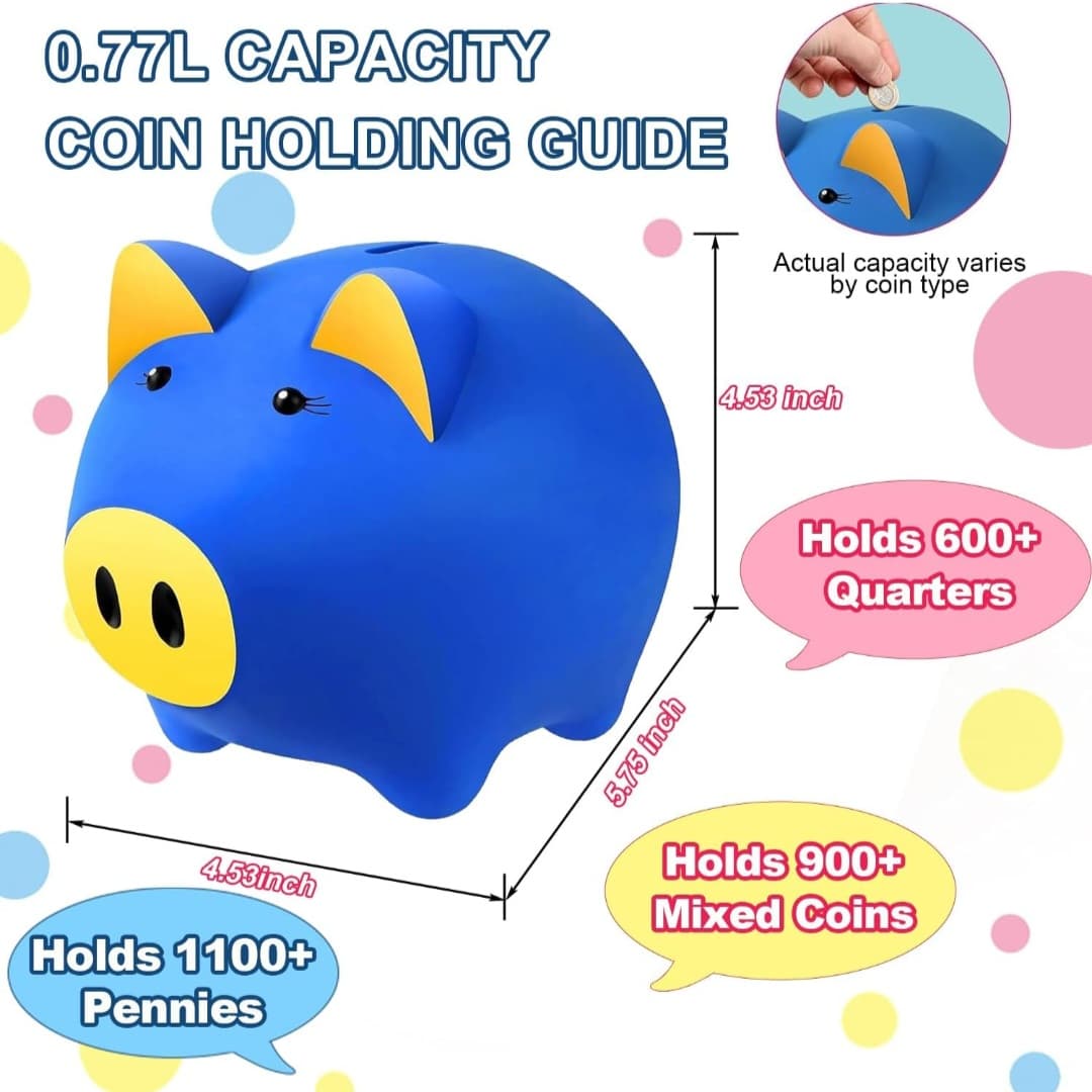 Glow-in-the-Dark Piggy Bank (Blue)