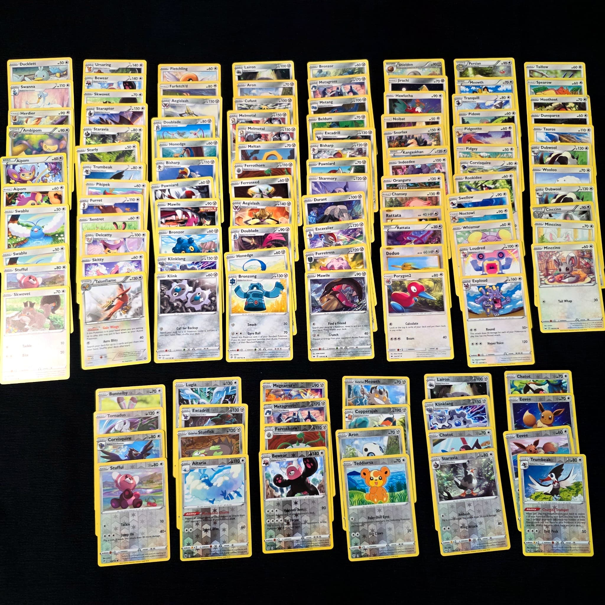 Pokémon TCG Lot — 119 Cards, 24 Shiny + 95 Regular