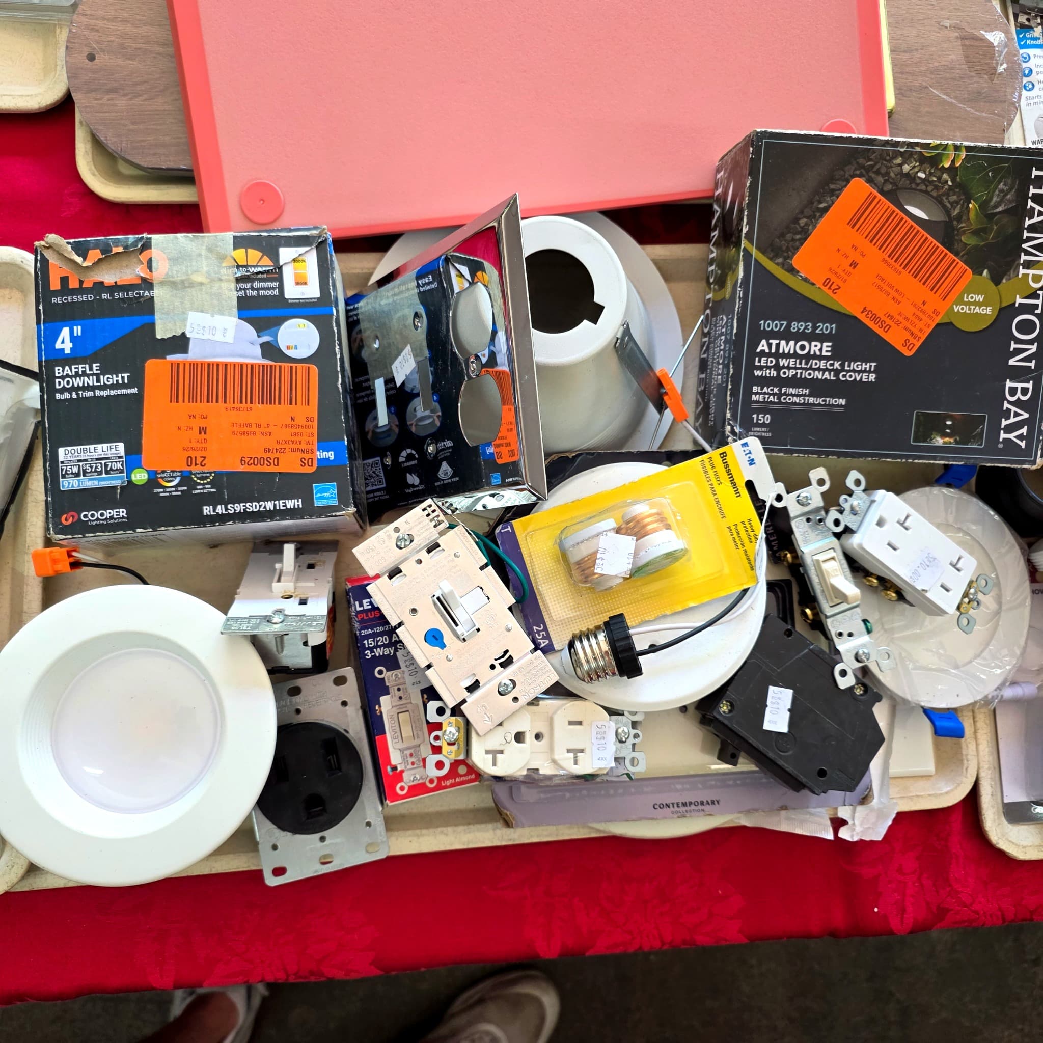 Lot of Electrical Hardware & Lighting Fixtures