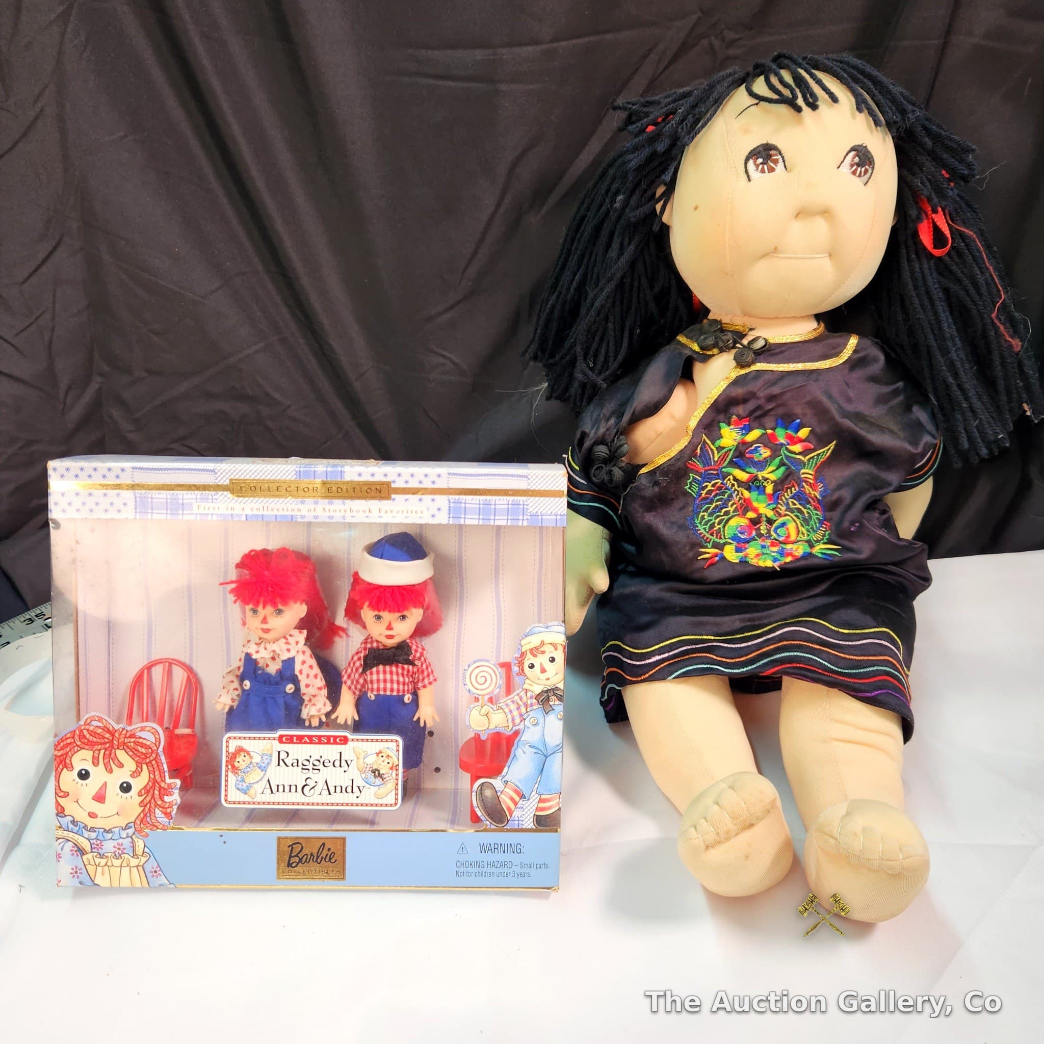 Cloth Doll & Barbie Raggedy Ann & Andy Collector Set, 2 Pieces