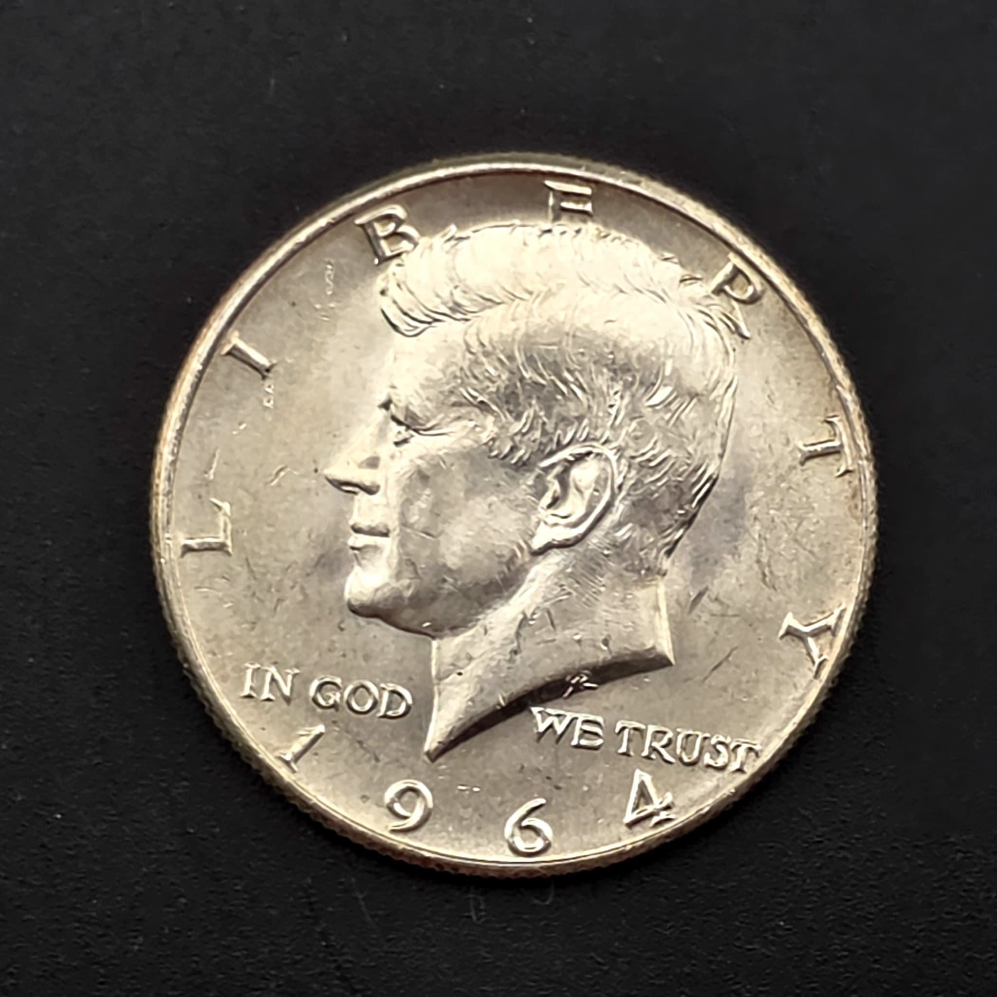 1964 Kennedy Half Dollar, 90% Silver