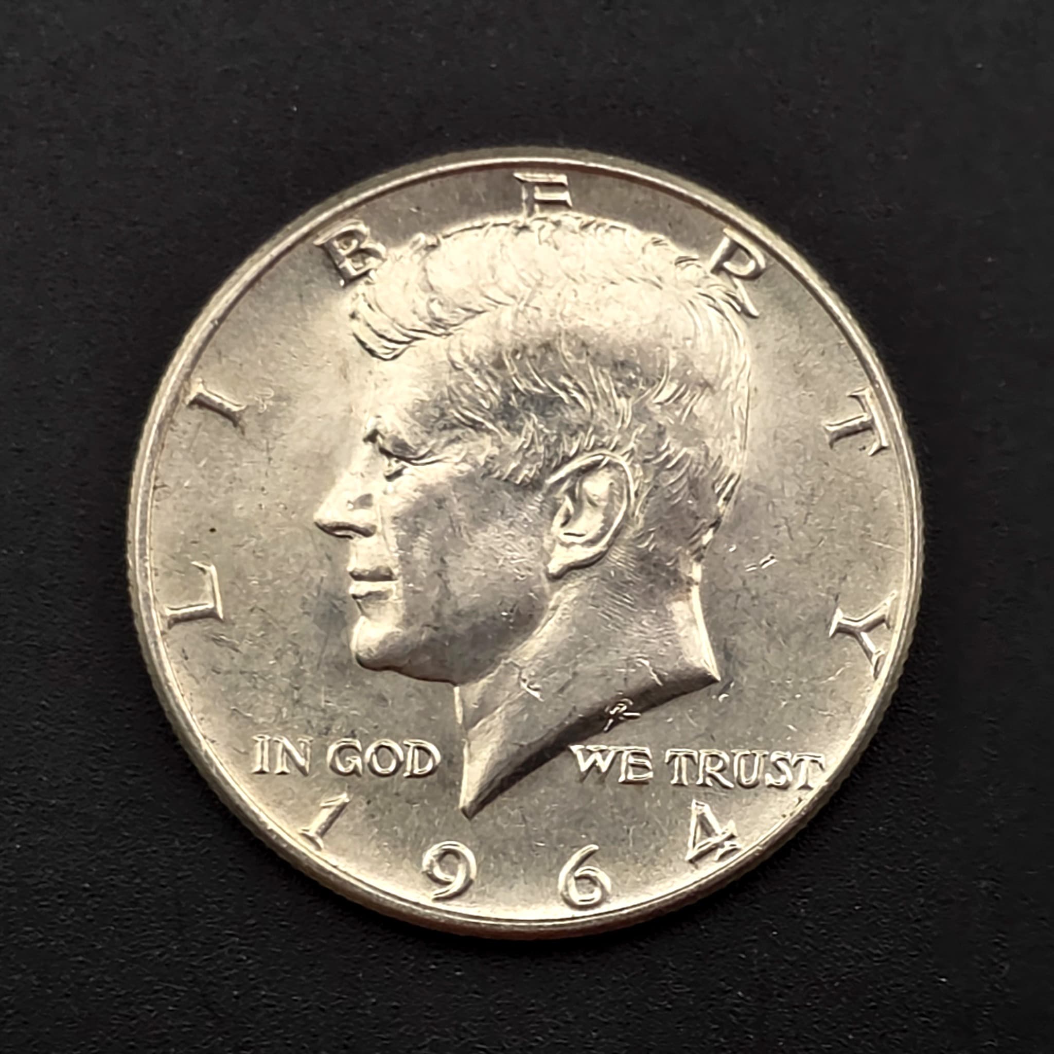 1964 Kennedy Half Dollar, 90% Silver