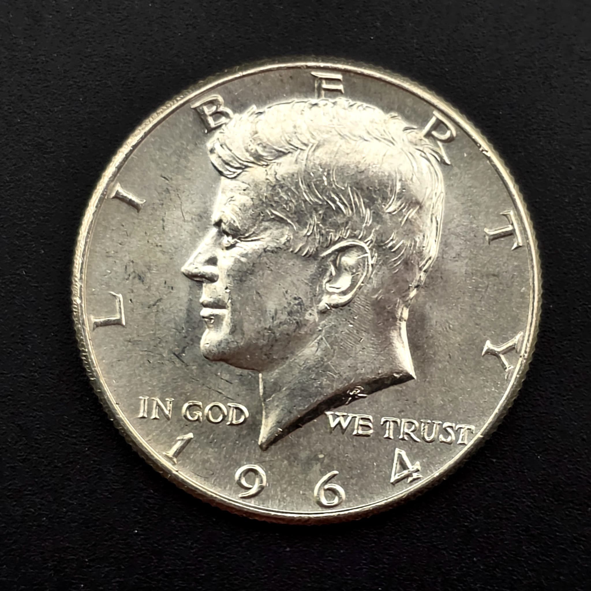 1964 Kennedy Half Dollar, 90% Silver