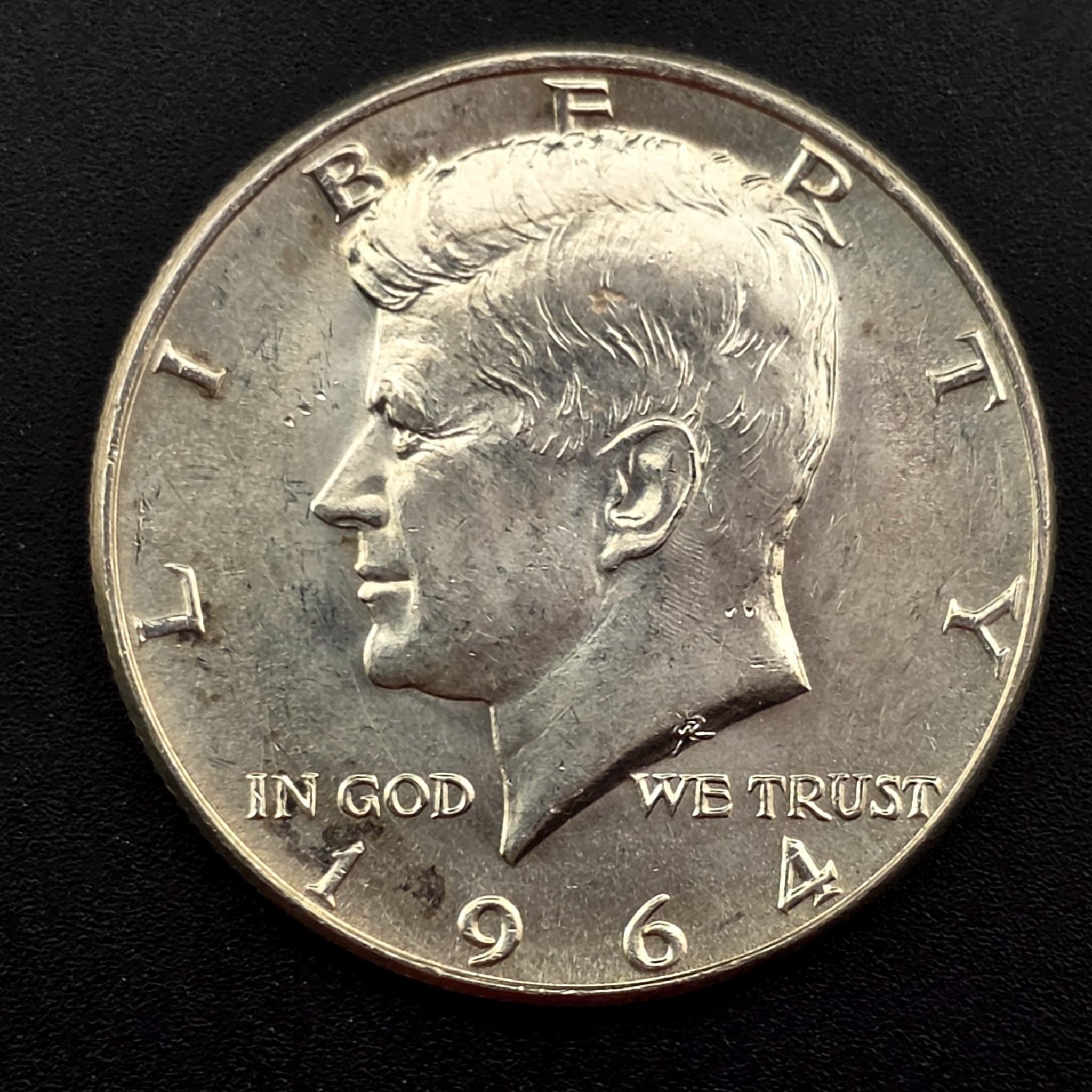1964 Kennedy Half Dollar, 90% Silver
