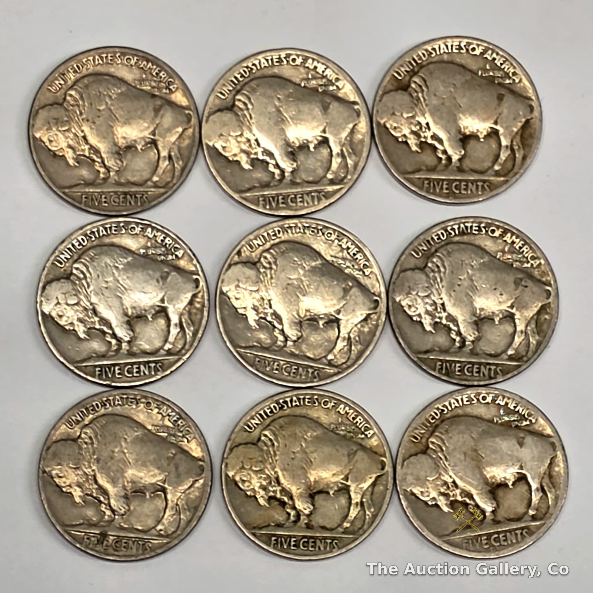 1936 Buffalo Nickel Lot of 9