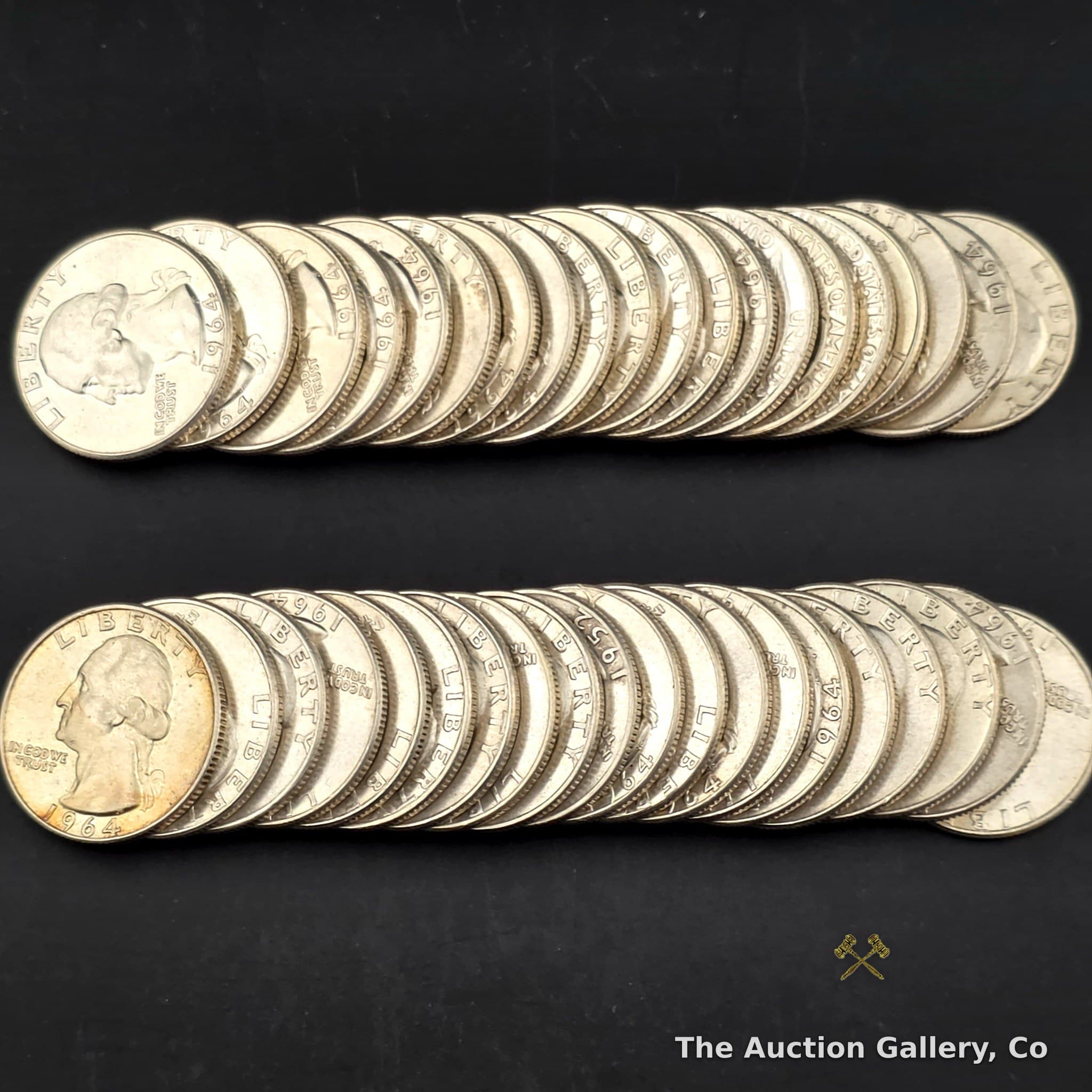1964 Washington Silver Quarters, Full Roll of 40