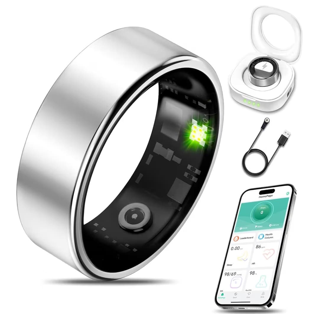 Smart Ring - Size: 9 1/2 (Silver)