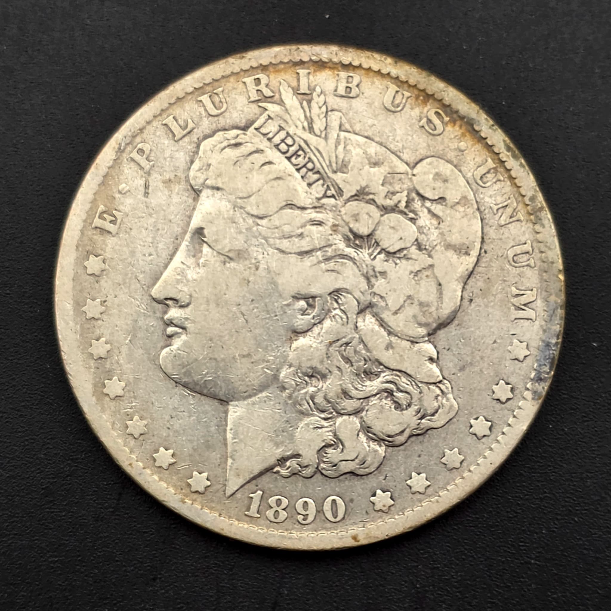 1890-O Morgan Silver Dollar, 90% Silver