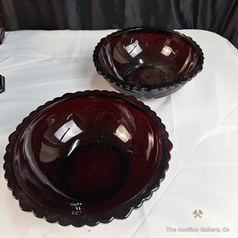 Avon 1876 Cape Cod Ruby Red Glass Collection, 18 Pieces β photo 14