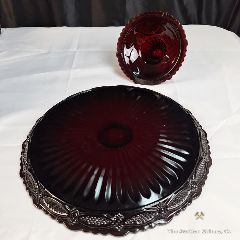 Avon 1876 Cape Cod Ruby Red Glass Collection, 18 Pieces β photo 17