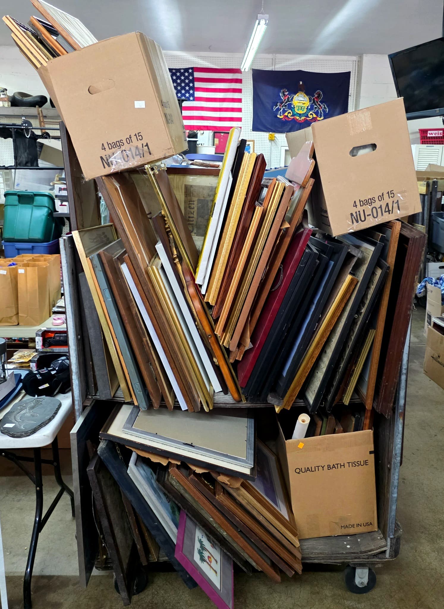 Large Lot of Picture Frames and Artwork