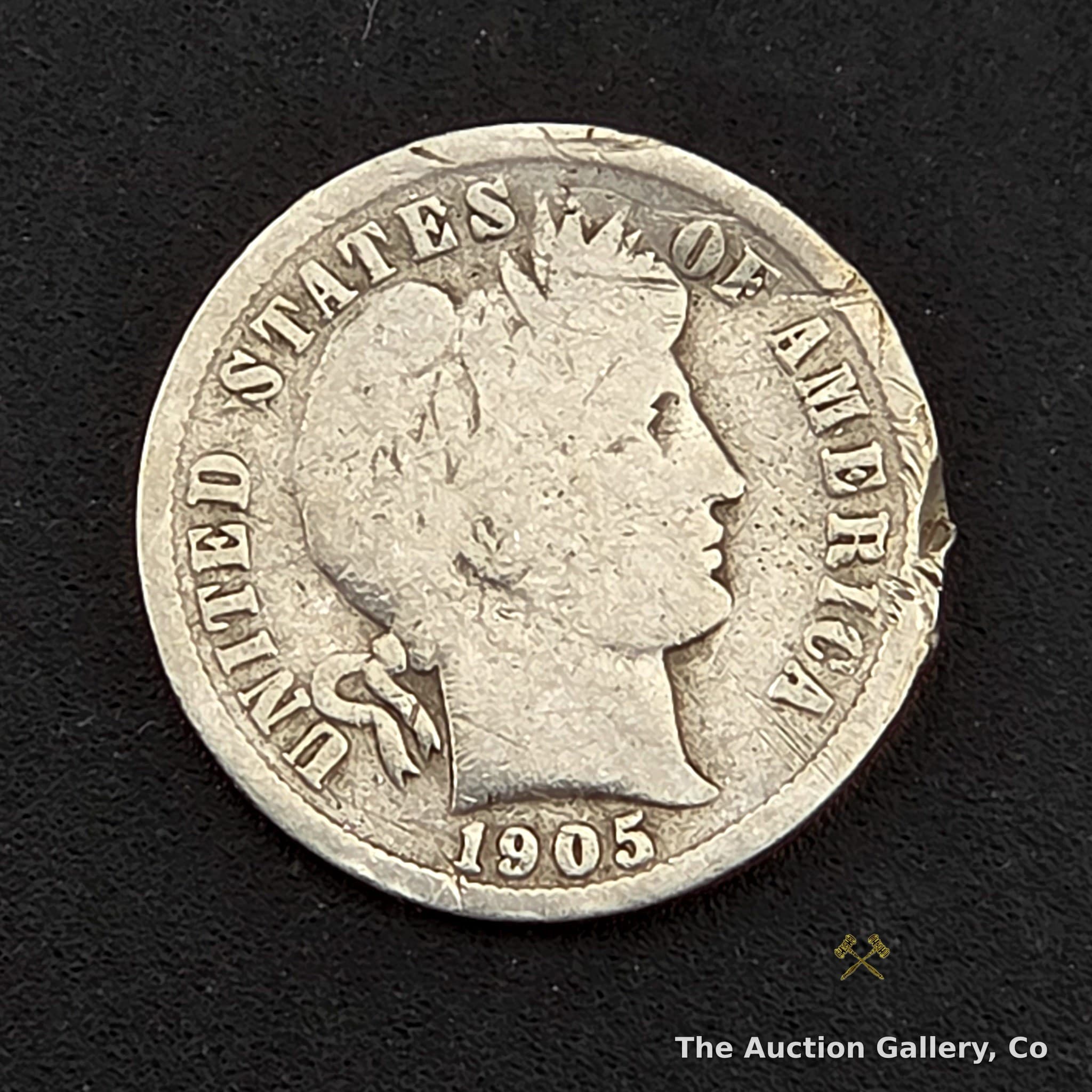 1905 Barber Dime, 90% Silver