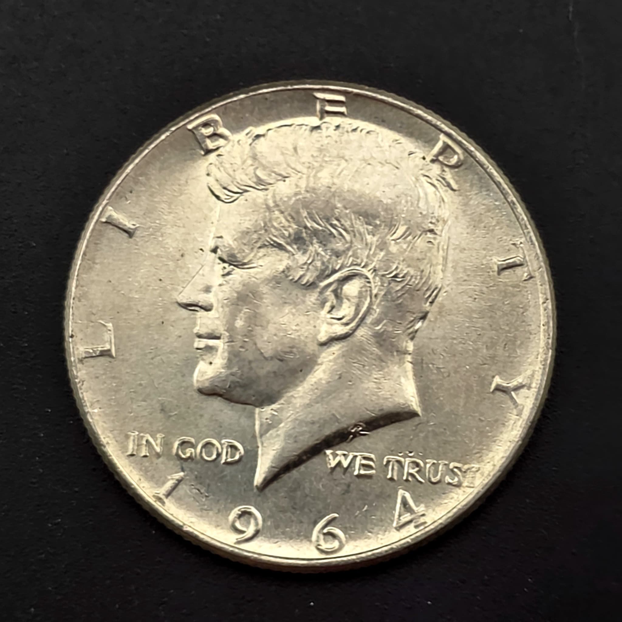 1964 Kennedy Half Dollar, 90% Silver