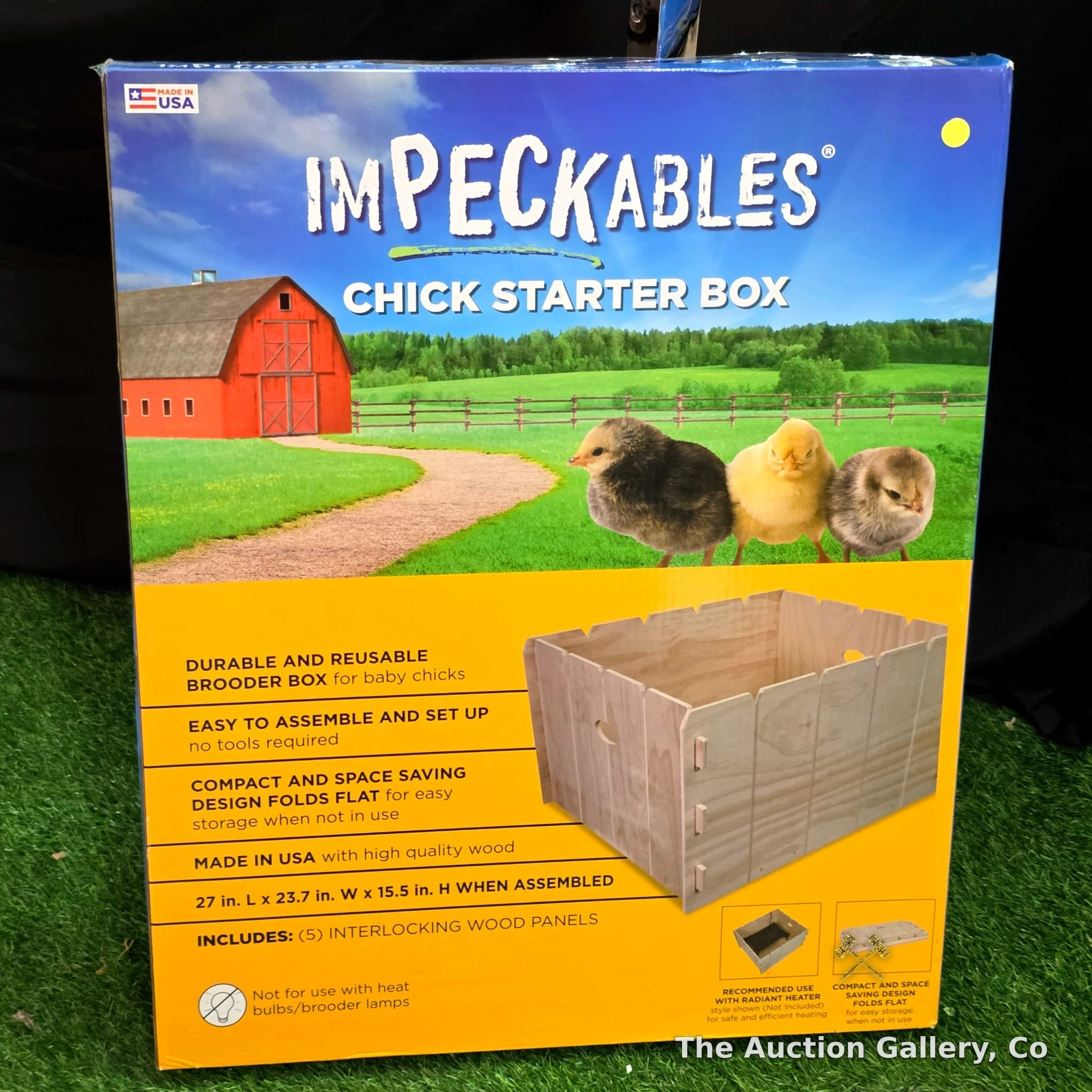 ImPECKables Chick Starter Box, Wood Brooder, New in Box