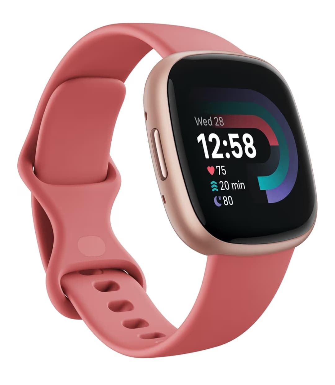 Fitbit Versa 4 Fitness Smartwatch - GPS, 24/7 Heart Rate, 40+ Exercise Modes, Sleep Tracking, & More (Pink Sand/Copper Rose)