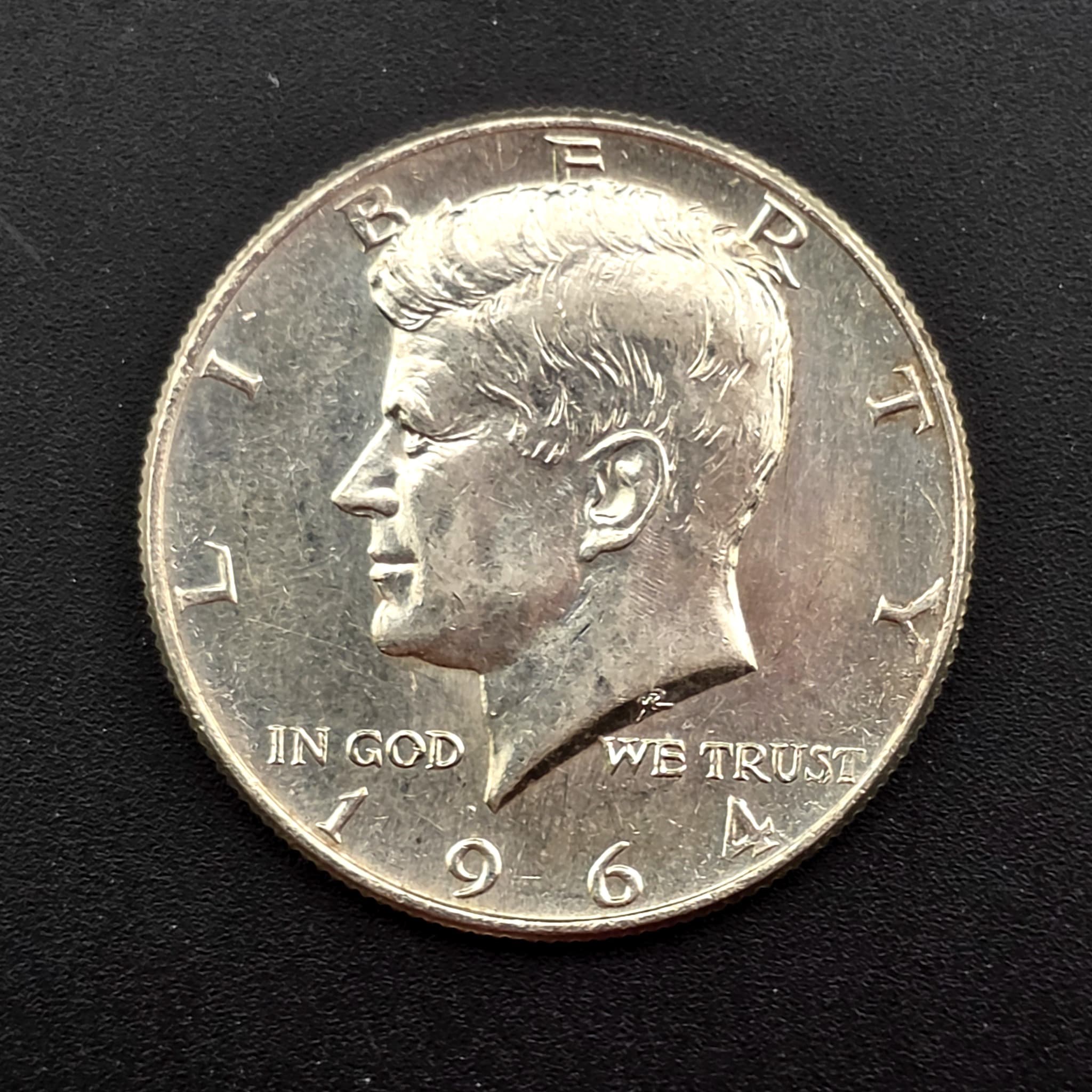 1964 Kennedy Half Dollar, 90% Silver