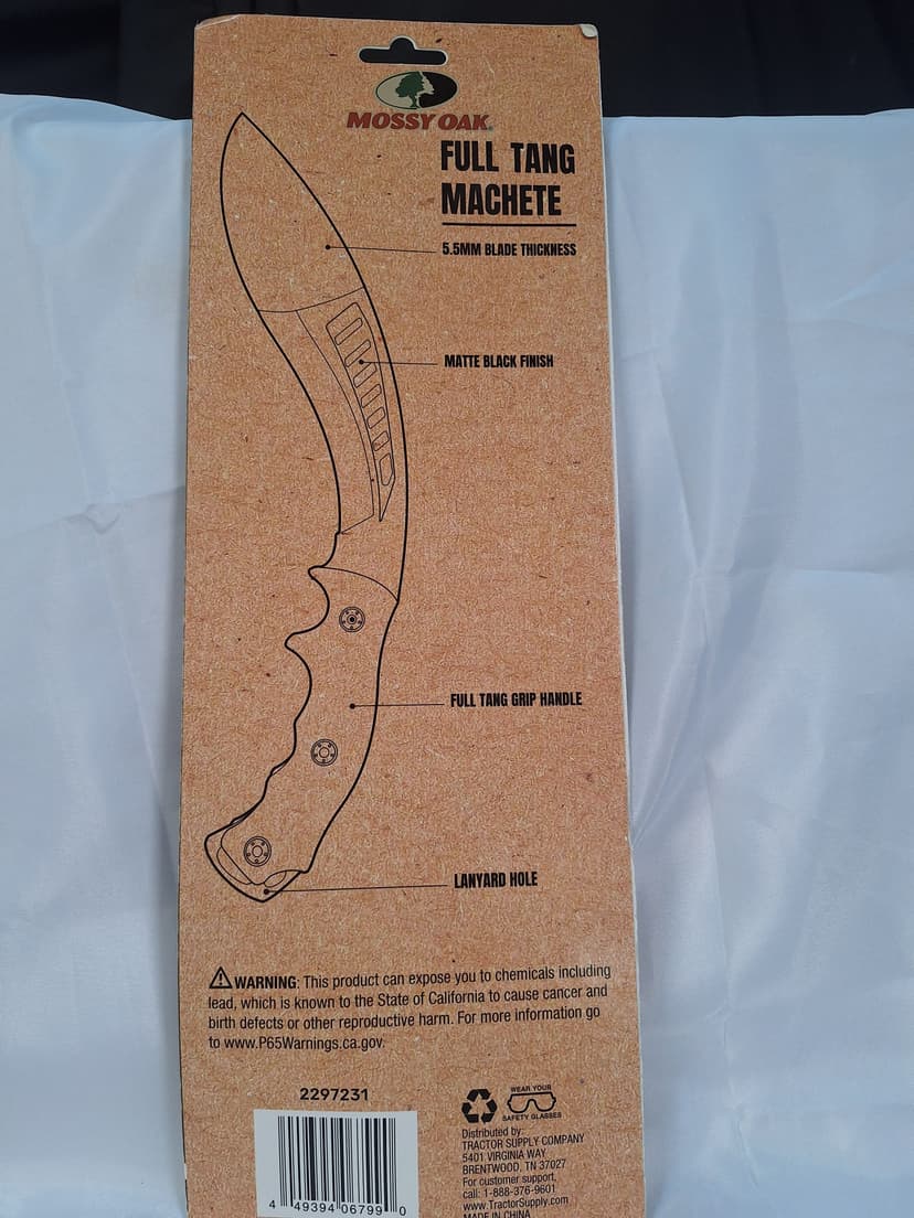 Mossy Oak Full Tang Kukri Machete, New in Package β photo 2