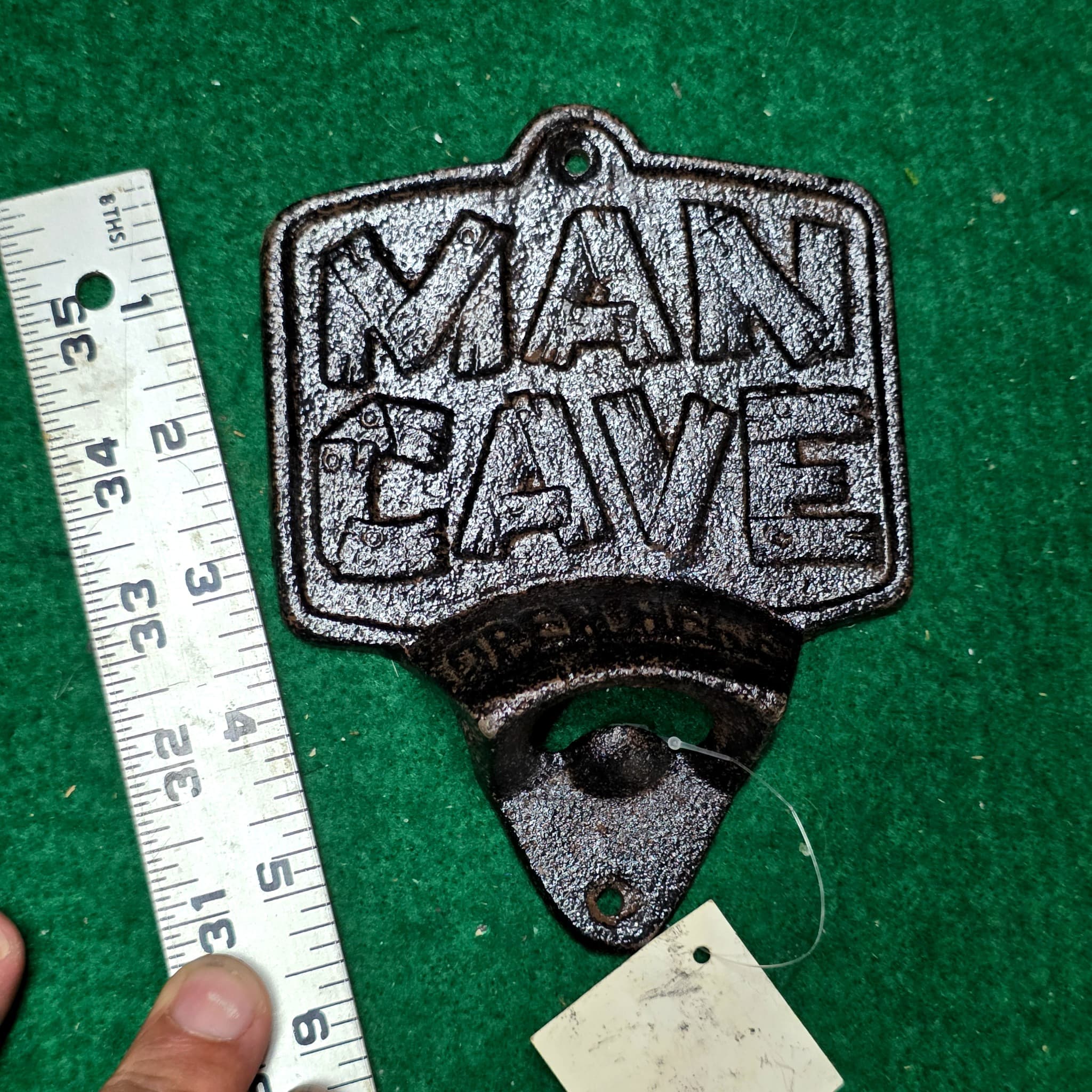 Man Cave Cast Metal Wall-Mount Bottle Opener