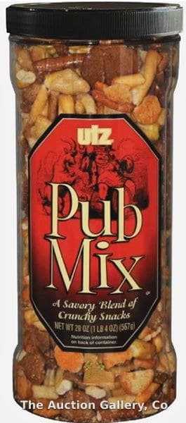Utz Pub Mix Savory Blend of Crunchy Snacks in Tub