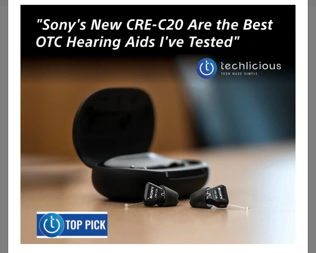 NEW - SONY C20 Self-Fitting OTC Hearing Aids Retail $999.99