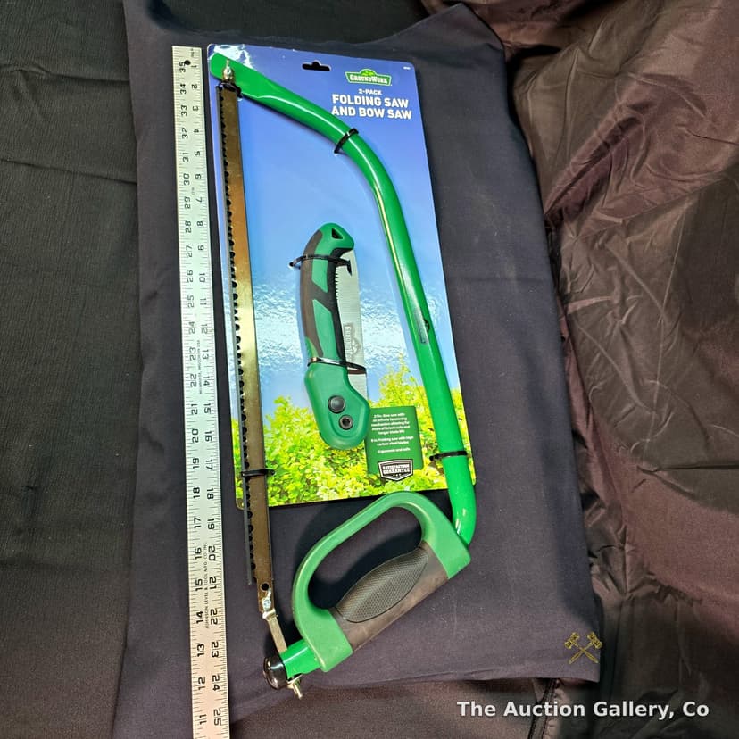 GroundWork 2-Pack Folding Saw and Bow Saw, New