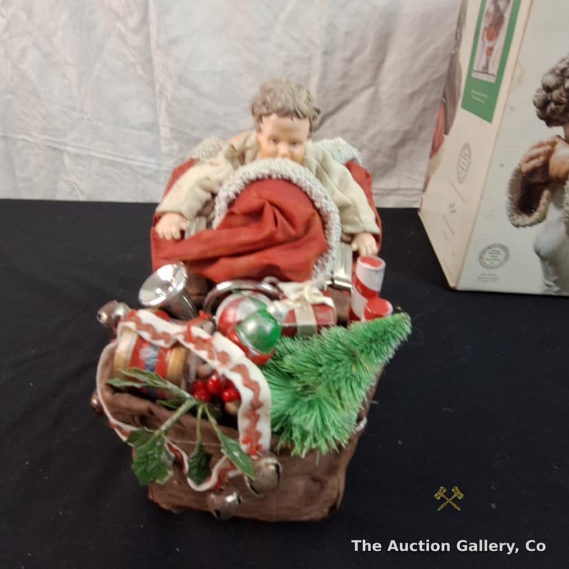 Clothtique Santa & Child Sculpture, Saturday Evening Post, with Box β photo 4