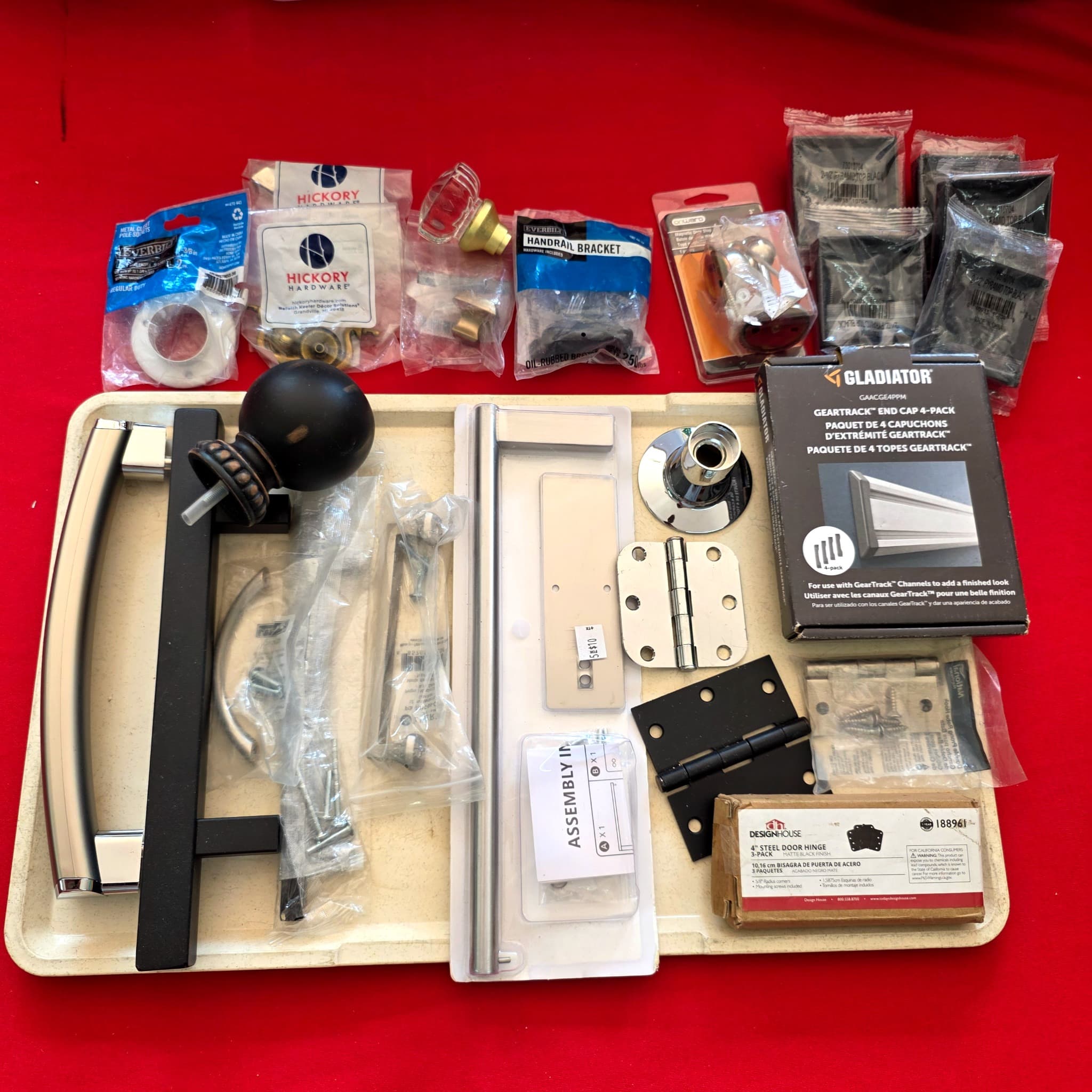 Mixed Hardware Lot โ Handles, Hinges, Knobs, Brackets & More