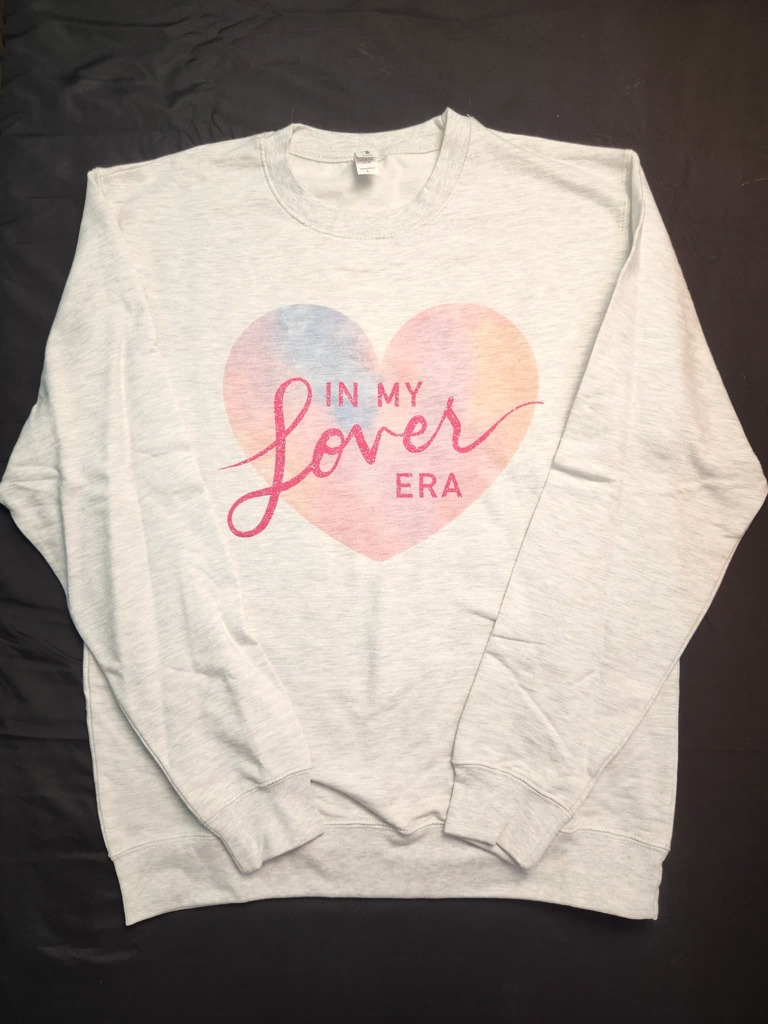 "In My Lover Era" Graphic Crewneck Sweatshirt, Women's Large