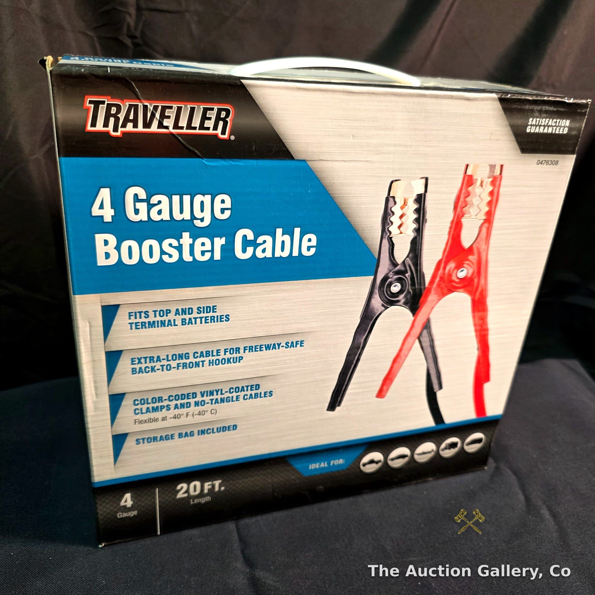 Traveller 4 Gauge Booster Cable, 20 ft., Boxed