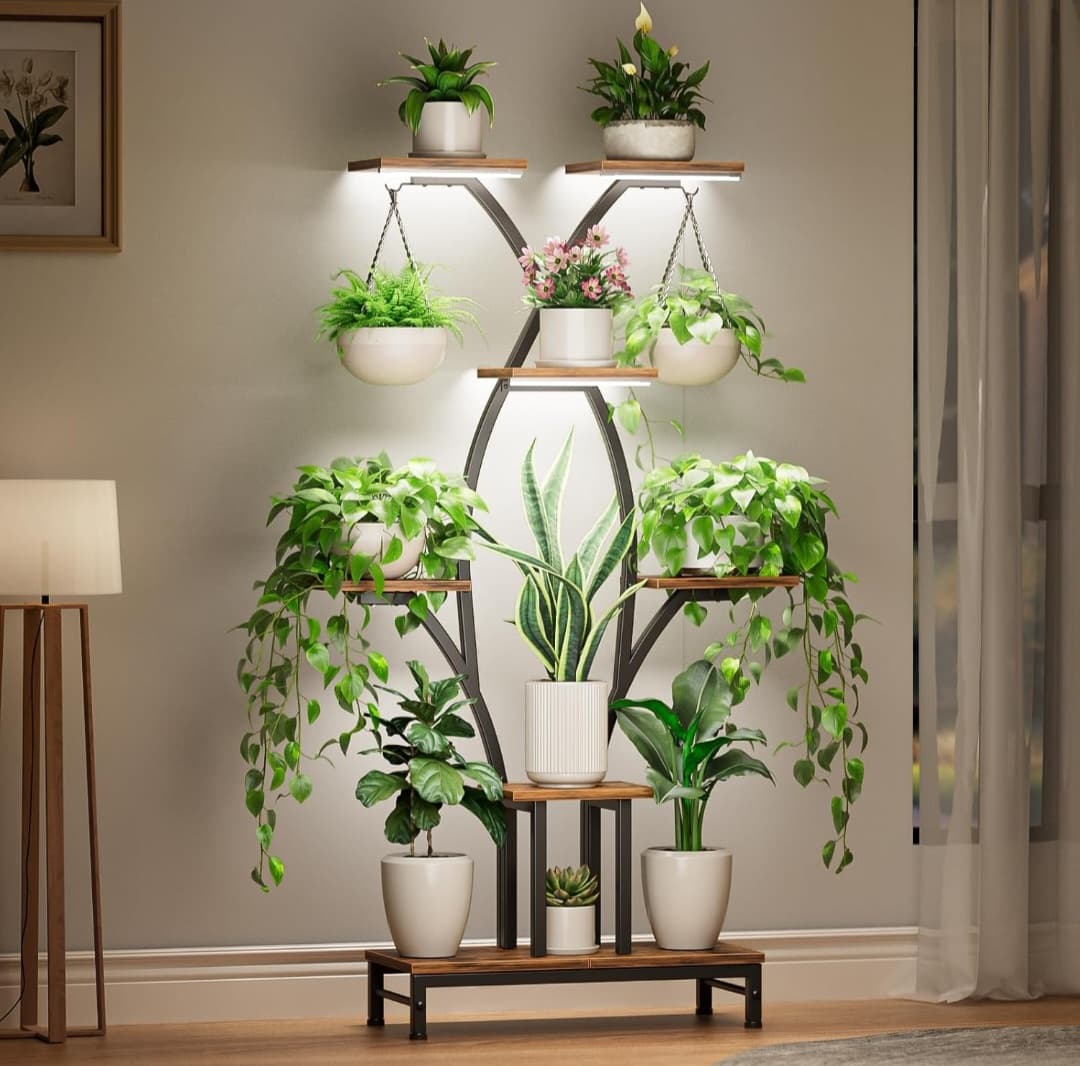 7 Tiered Plant Stand with Grow Lights