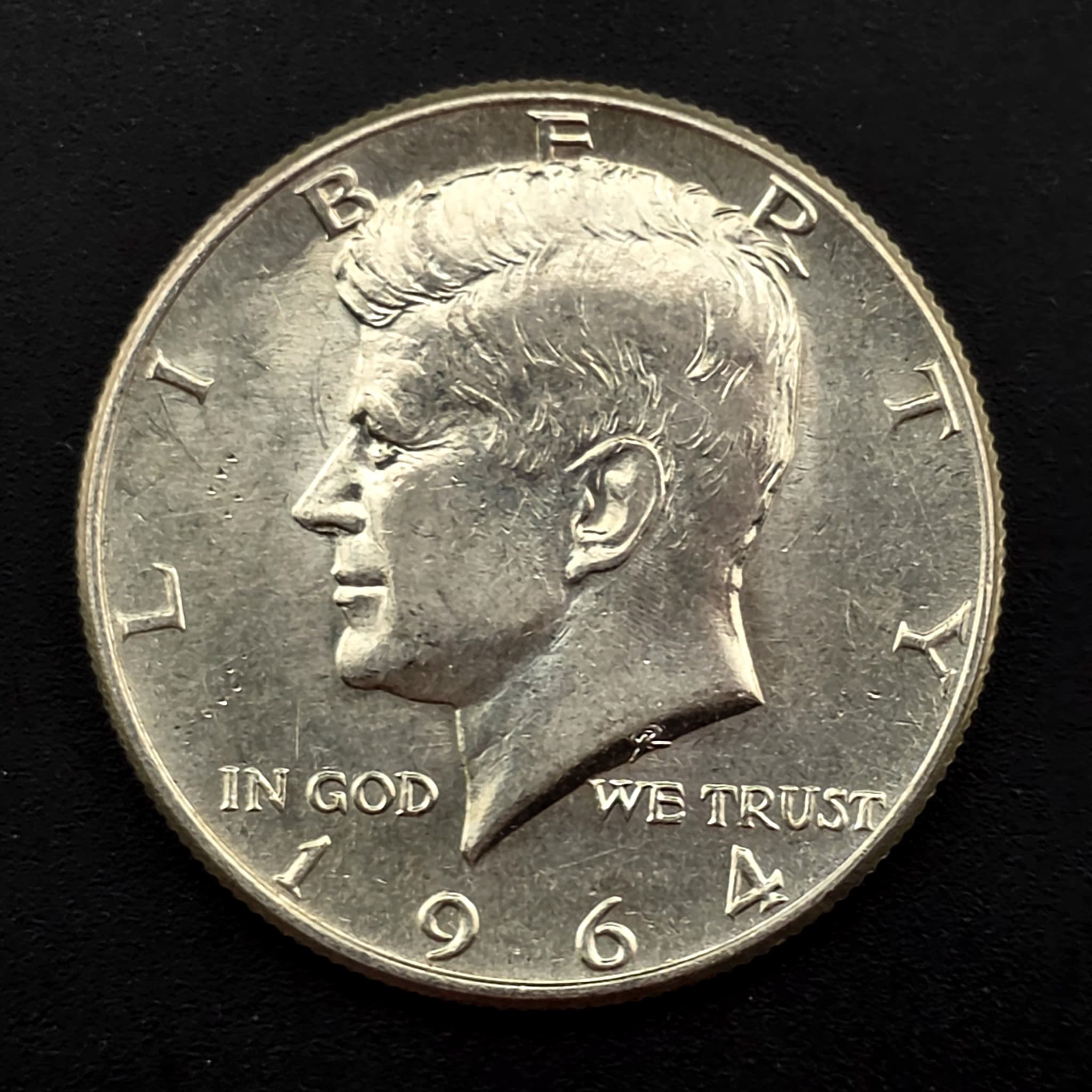 1964 Kennedy Half Dollar, 90% Silver