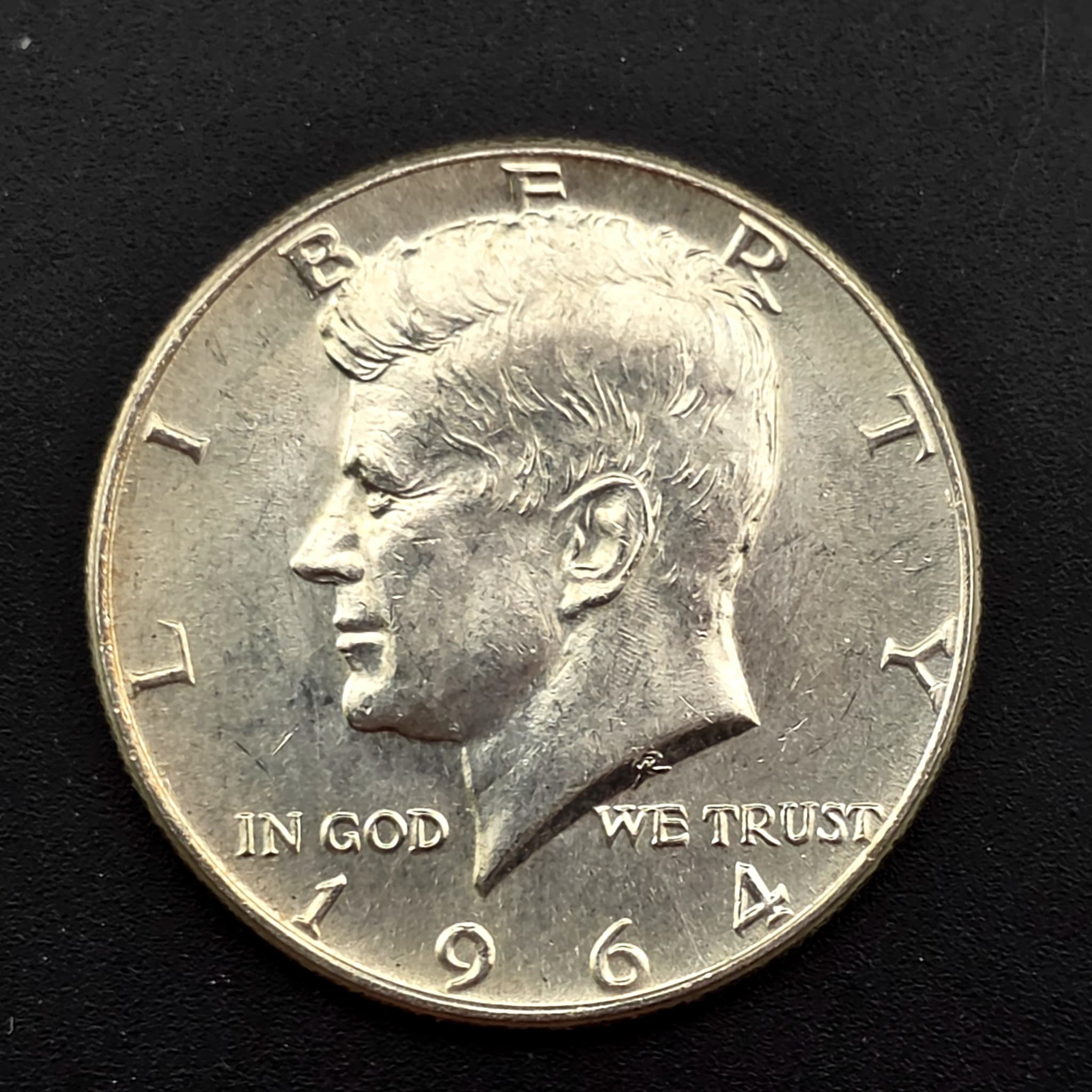 1964 Kennedy Half Dollar, 90% Silver