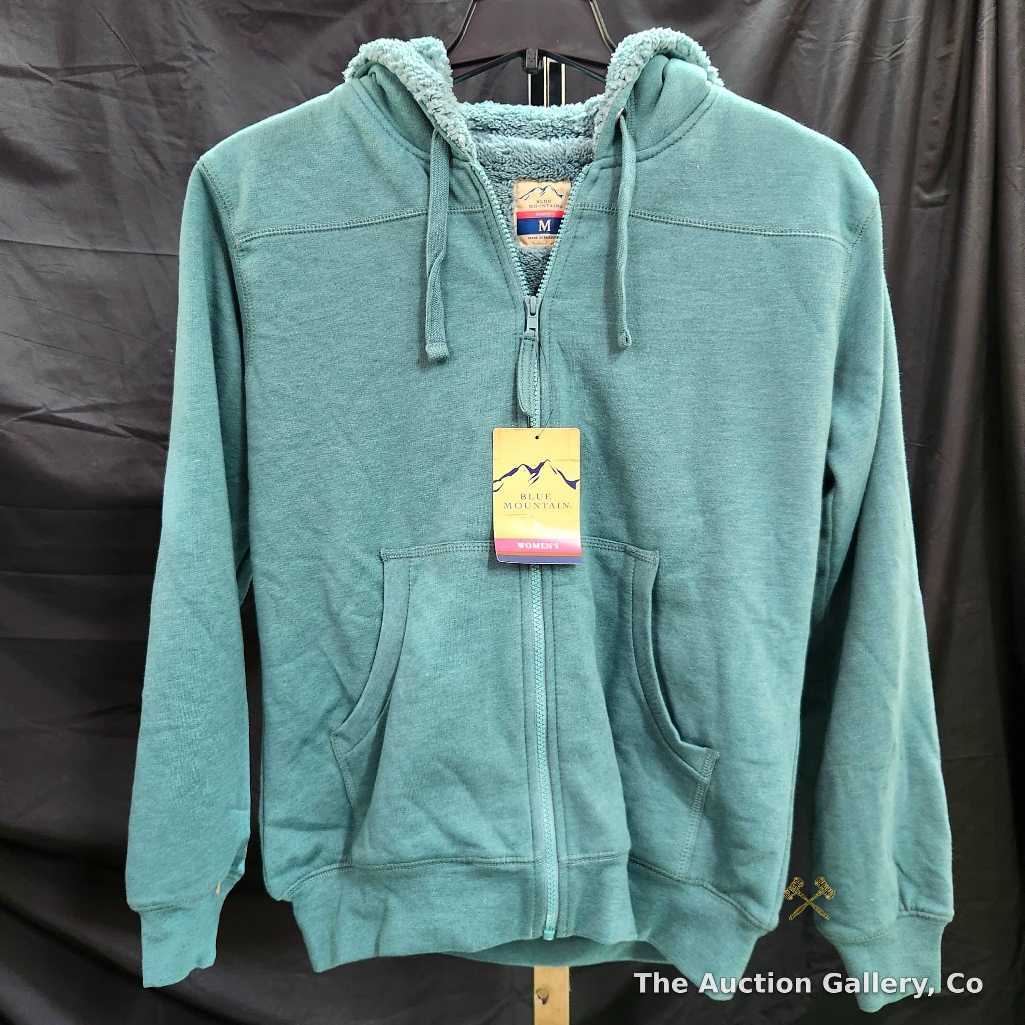 Blue Mountain Women's Sherpa-Lined Zip Hoodie, Size M