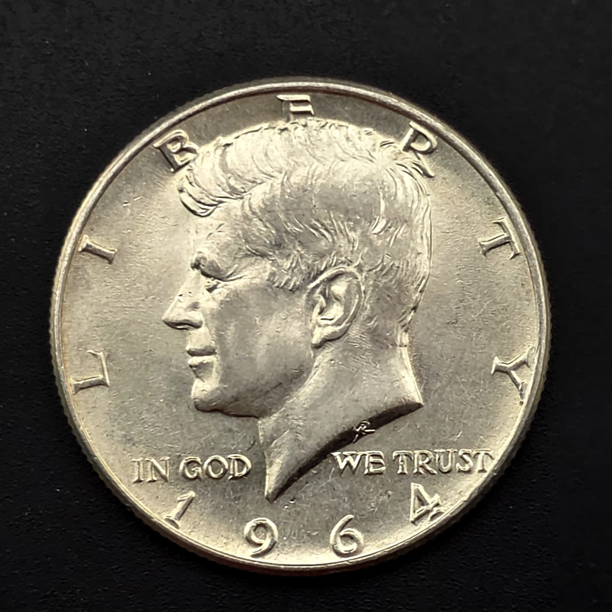 1964 Kennedy Half Dollar, 90% Silver