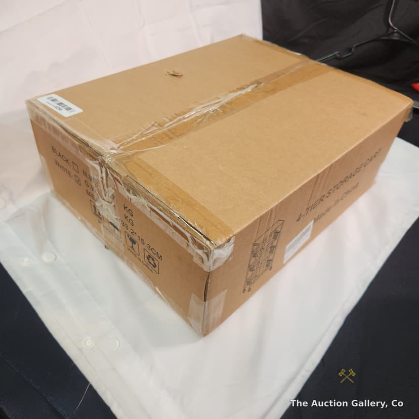 4-Tier Rolling Storage Cart, White, New in Box β photo 3