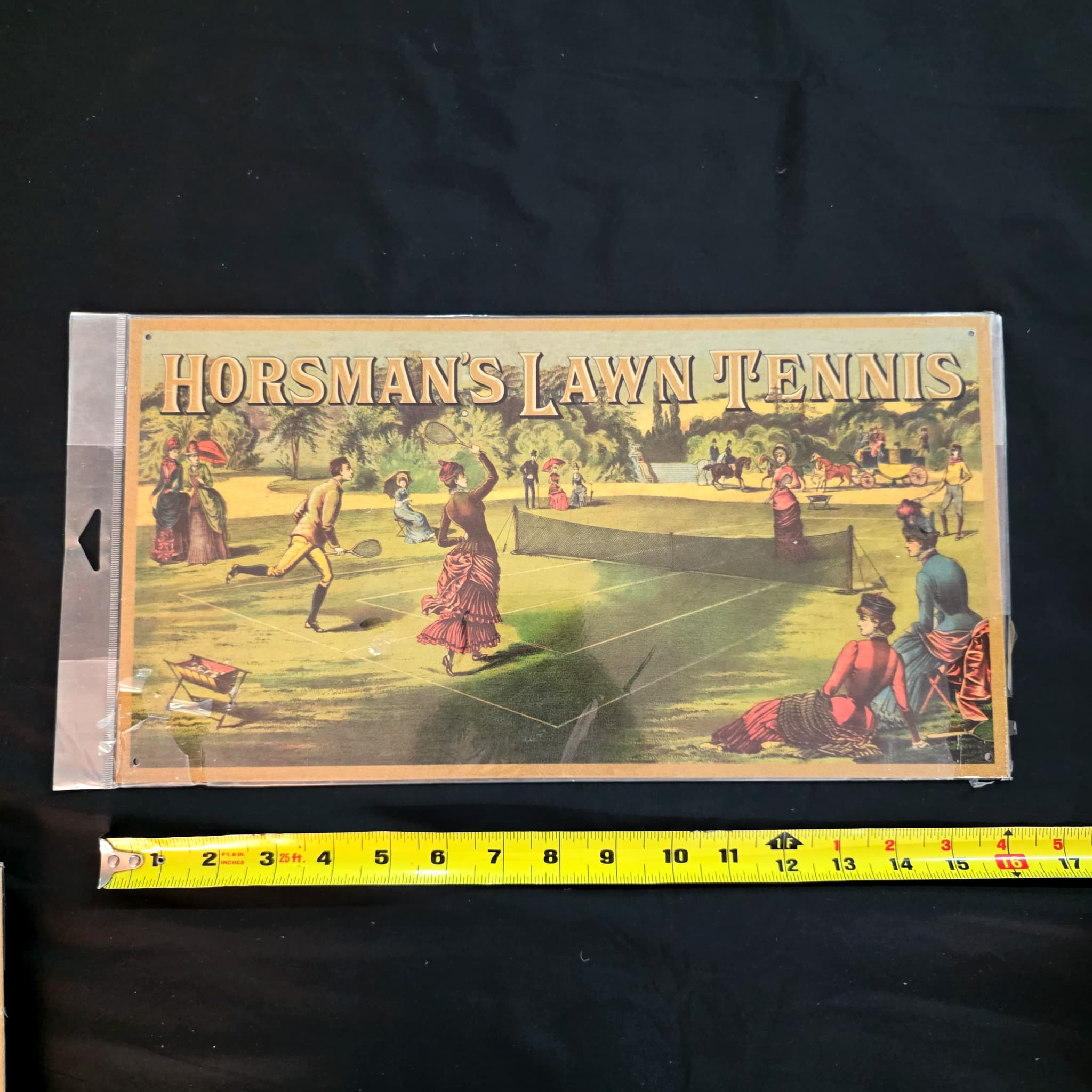 Horsman's Lawn Tennis Vintage-Style Metal Sign, 16"x8.5"