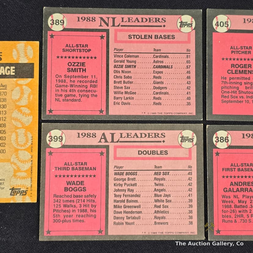 1988โ89 Topps All-Star Baseball Cards, Set of 5 โ photo 3