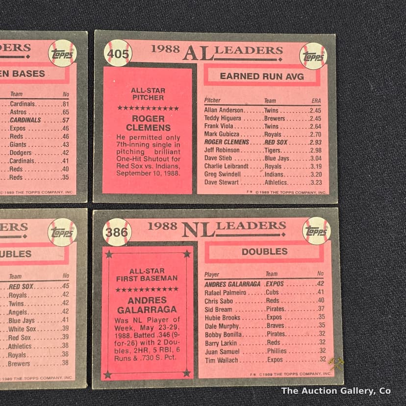 1988โ89 Topps All-Star Baseball Cards, Set of 5 โ photo 4