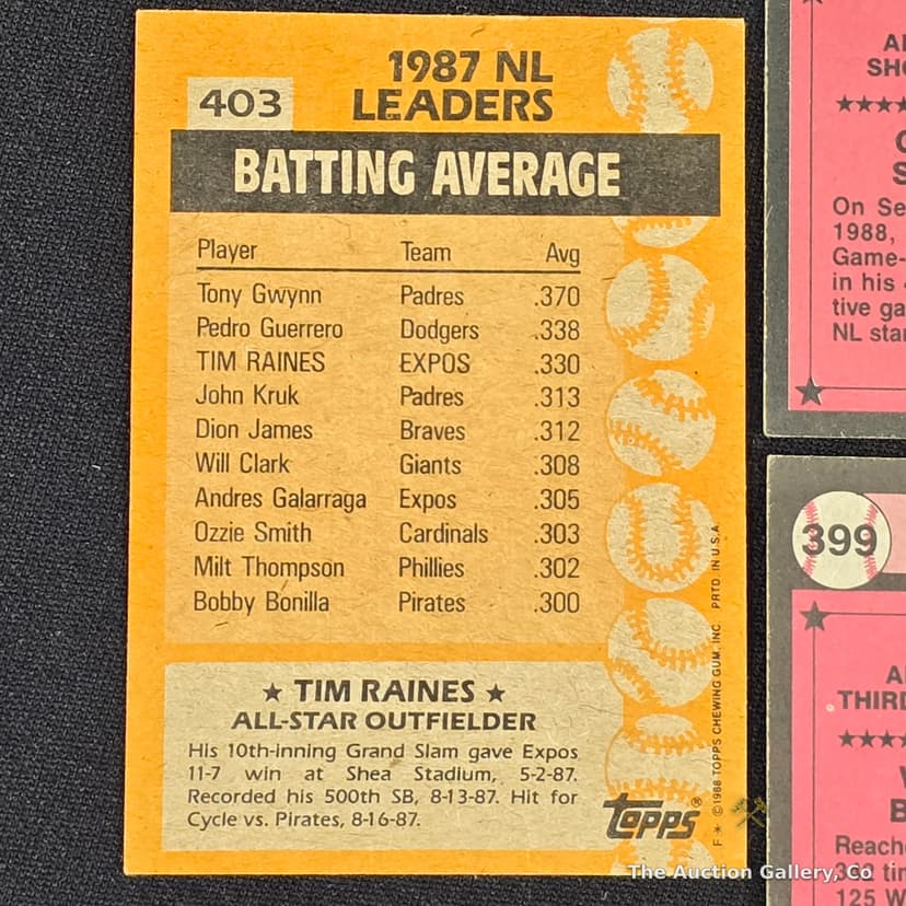 1988โ89 Topps All-Star Baseball Cards, Set of 5 โ photo 2
