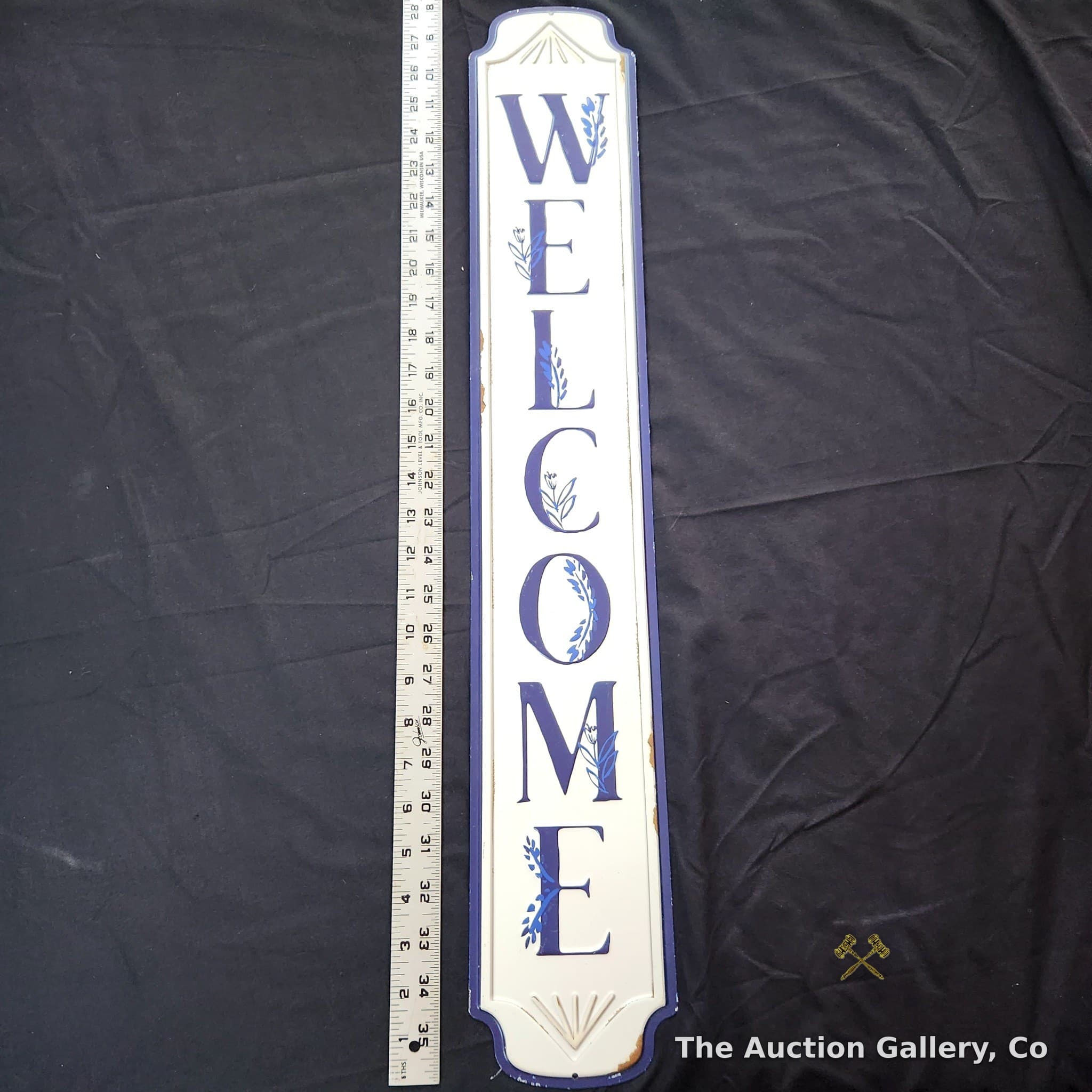 Vertical Metal Welcome Sign