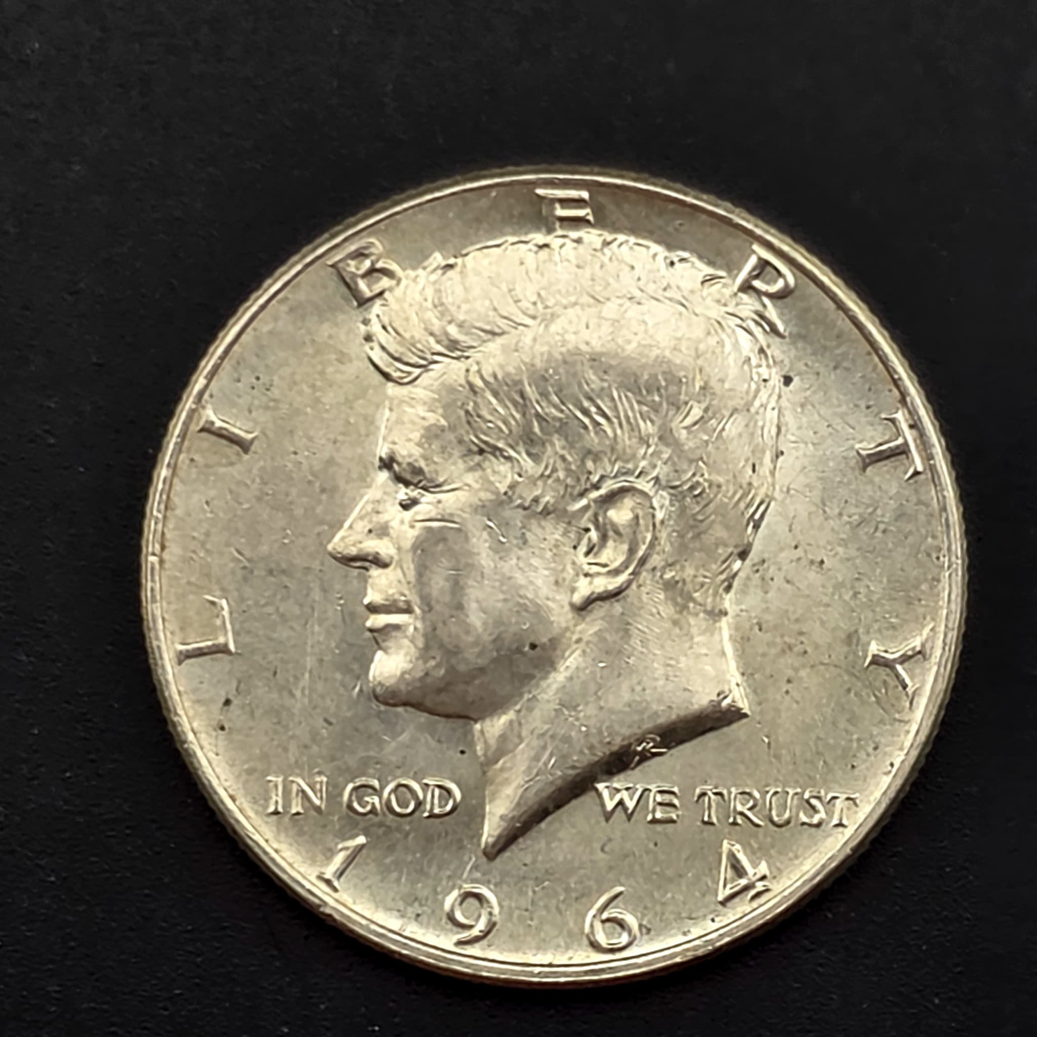 1964 Kennedy Half Dollar, 90% Silver