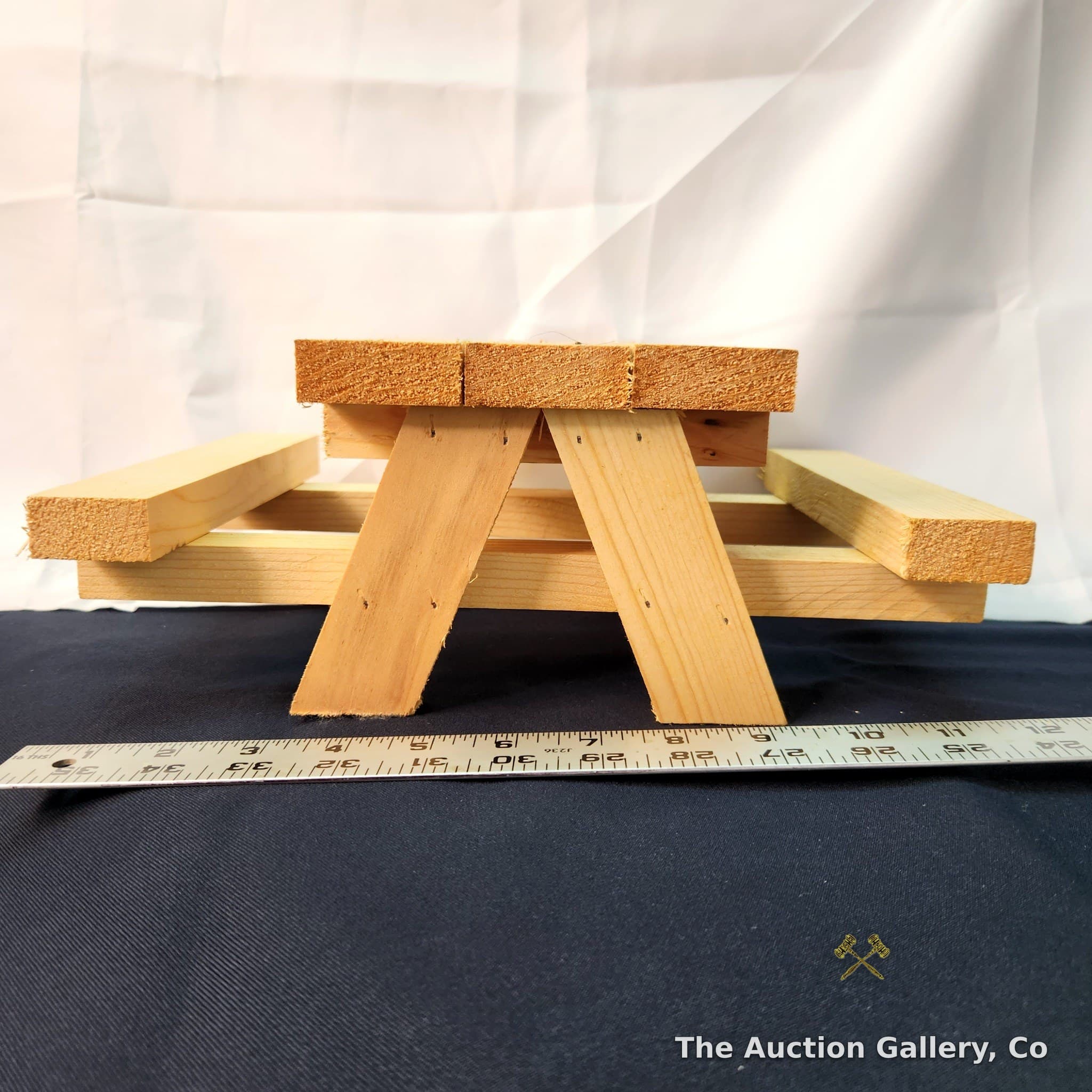 Handmade Wood Squirrel Feeder Picnic Table
