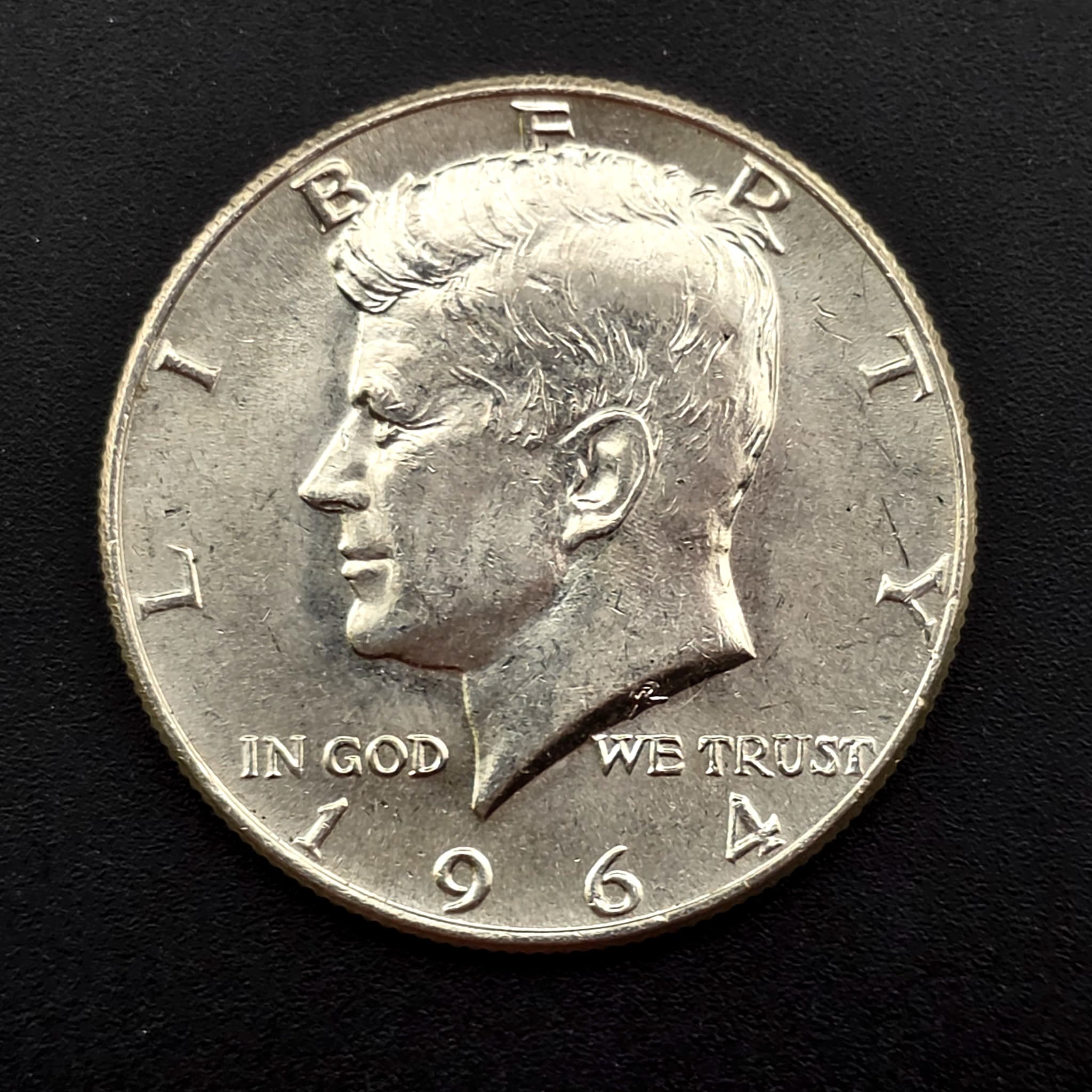 1964 Kennedy Half Dollar, 90% Silver