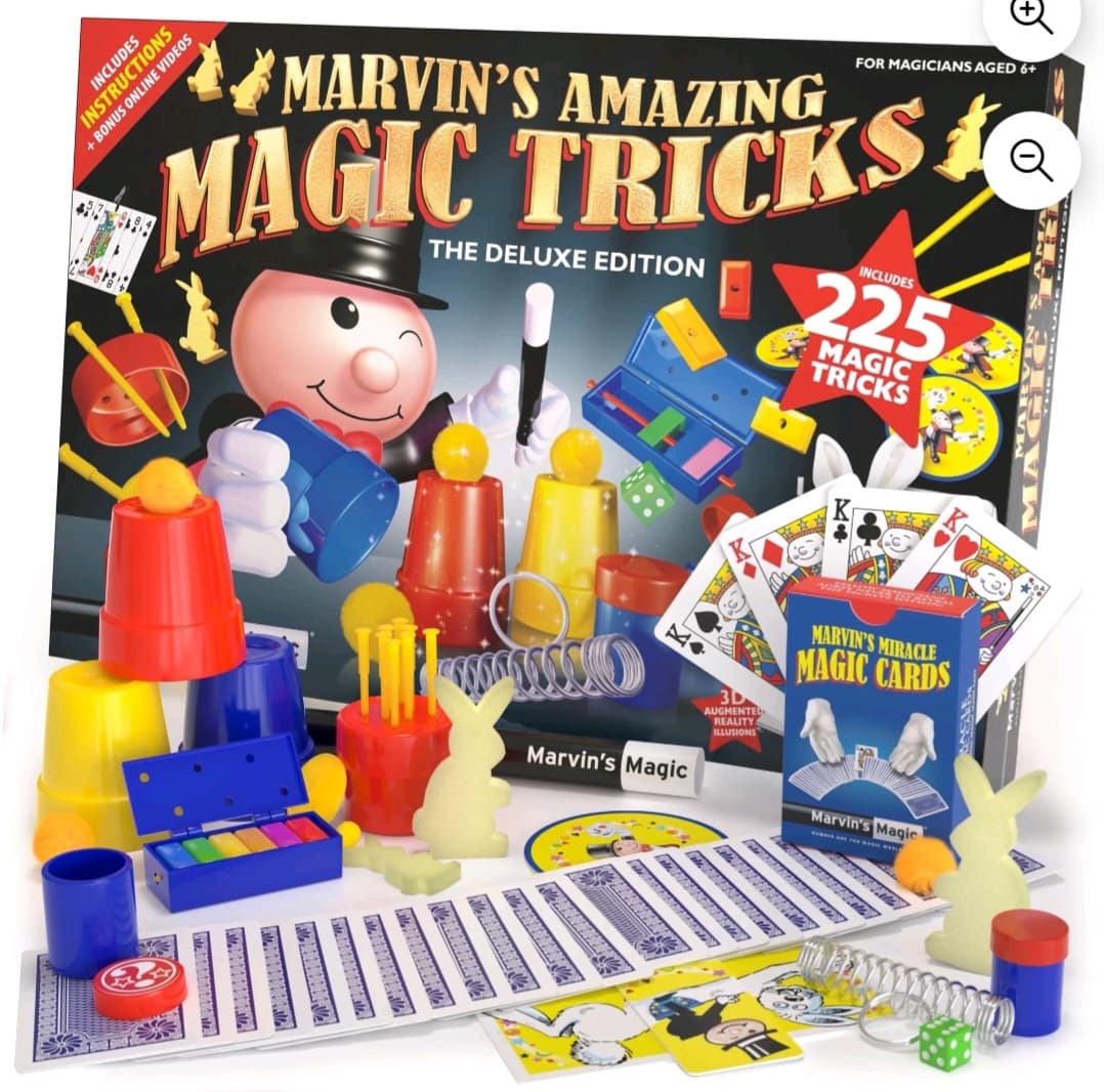 Magic Trick Kit, 225 Magic Tricks - Deluxe Edition (Marvin's Magic)