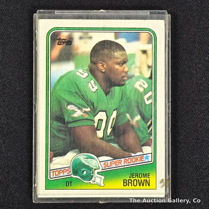 1988 Topps Jerome Brown #247 Super Rookie Card, Eagles