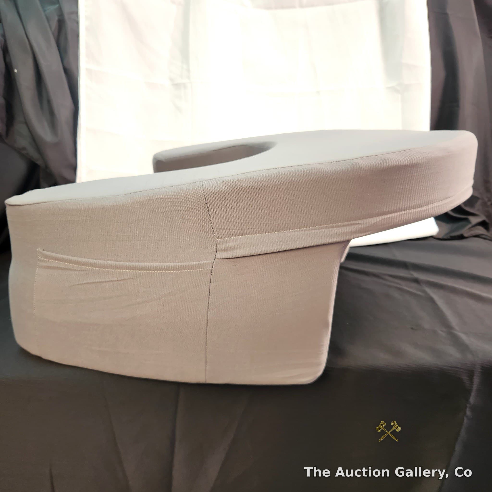 U-Shaped Lap & Reading Pillow, Gray, New Without Tags