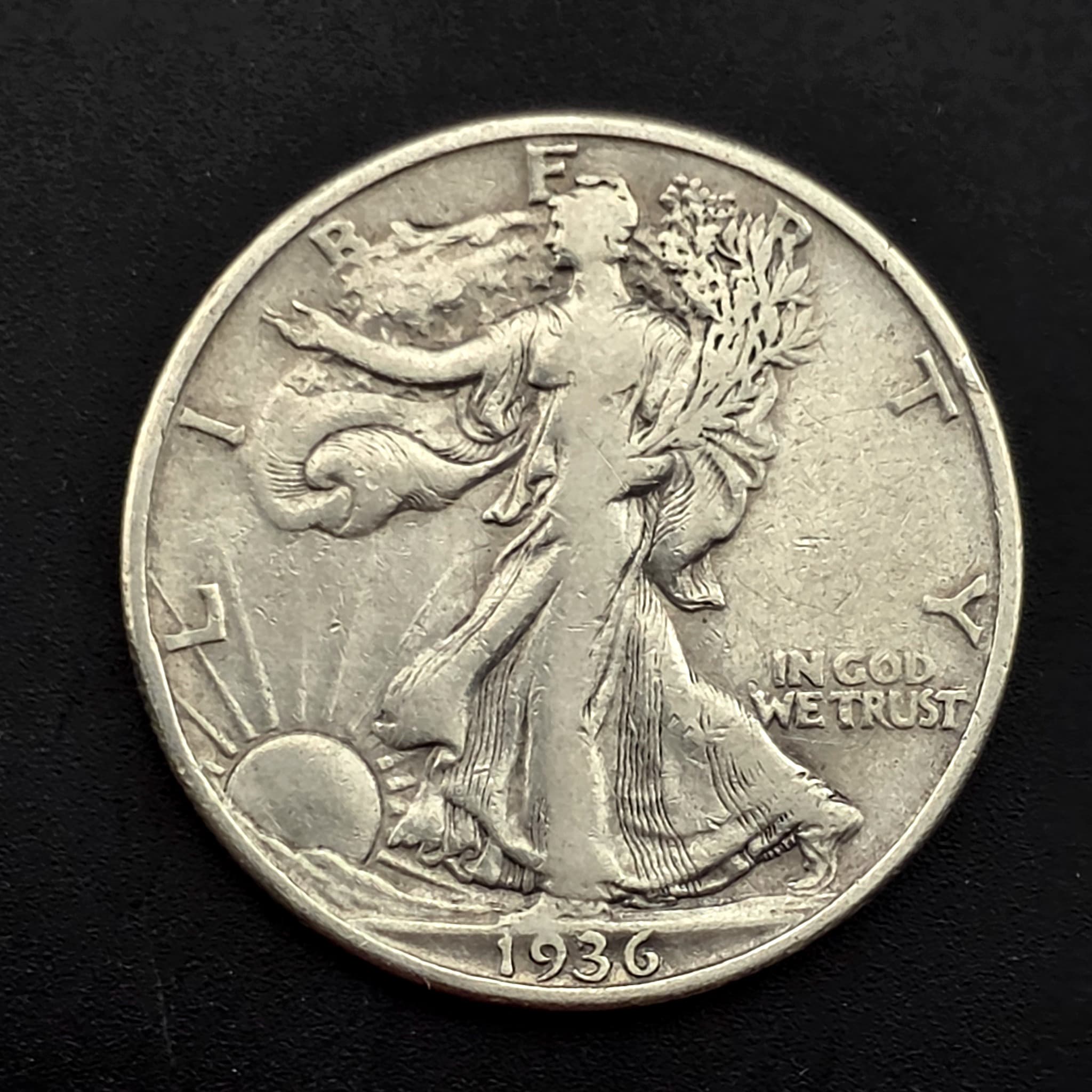 1936-D Walking Liberty Half Dollar, 90% Silver